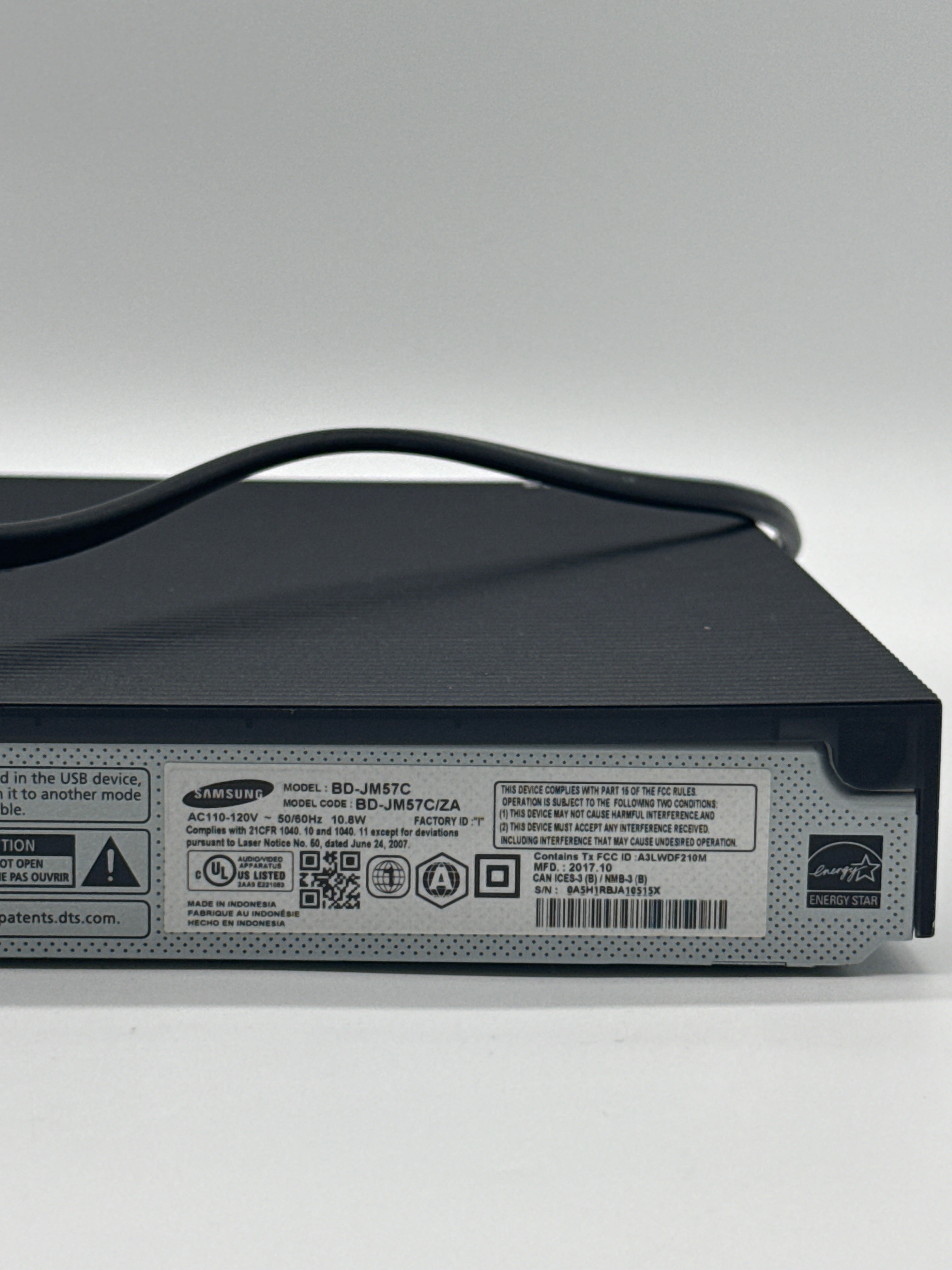 Samsung BD-JM57C Smart Blu-Ray & DVD Player With WiFi Streaming
