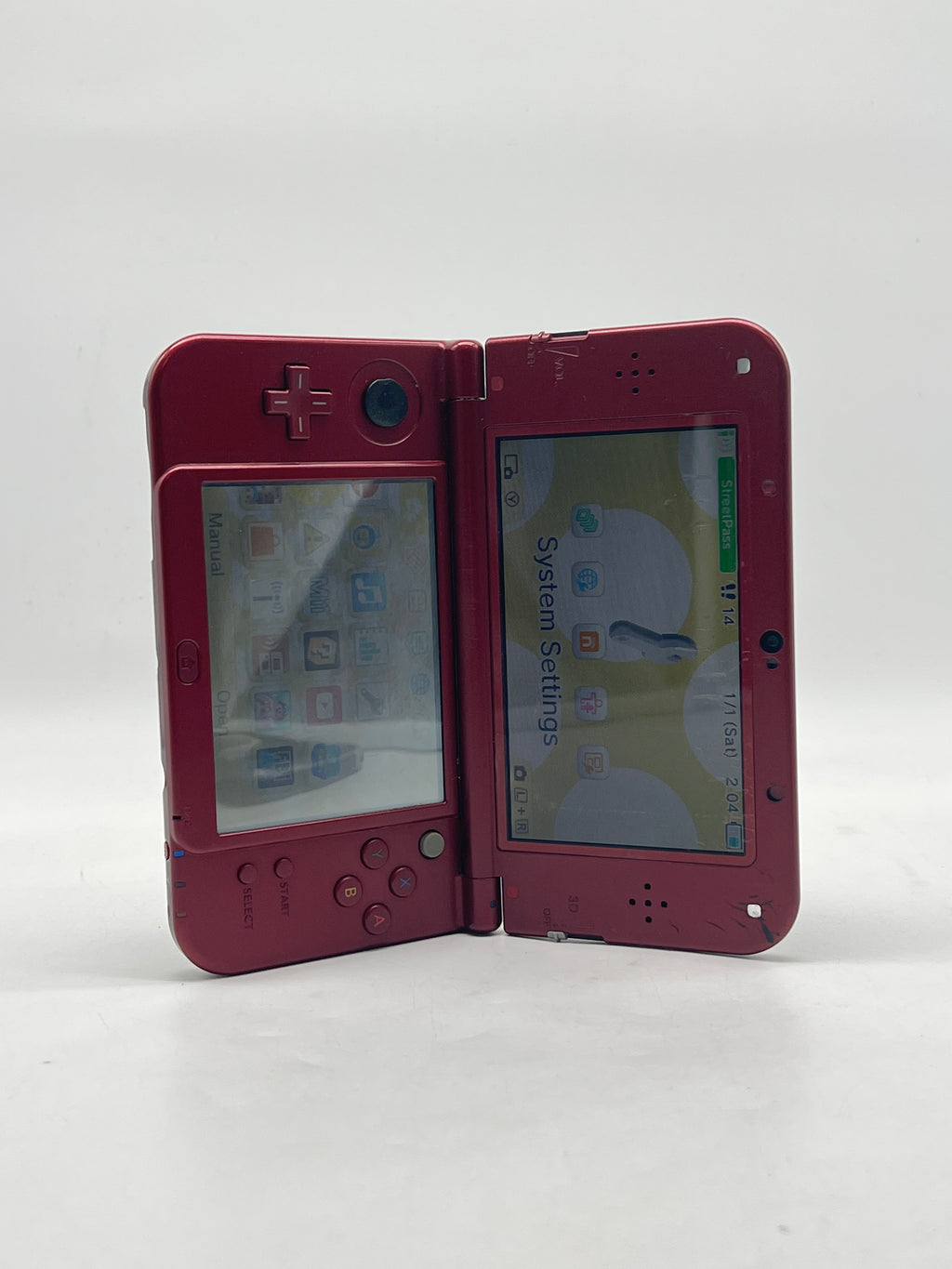 Nintendo 3DS XL Animal Crossing Happy Home Designer Edition Red - Used
