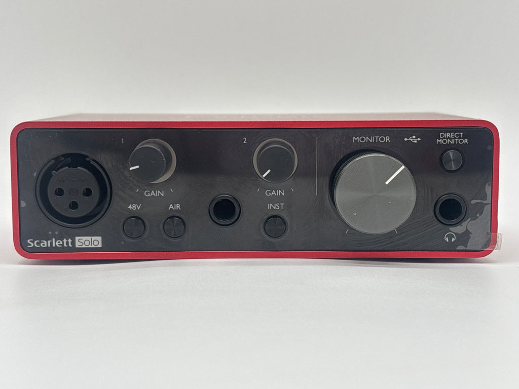 Focusrite Scarlett Solo USB Audio Interface - Red 24 Bit 192 kHz