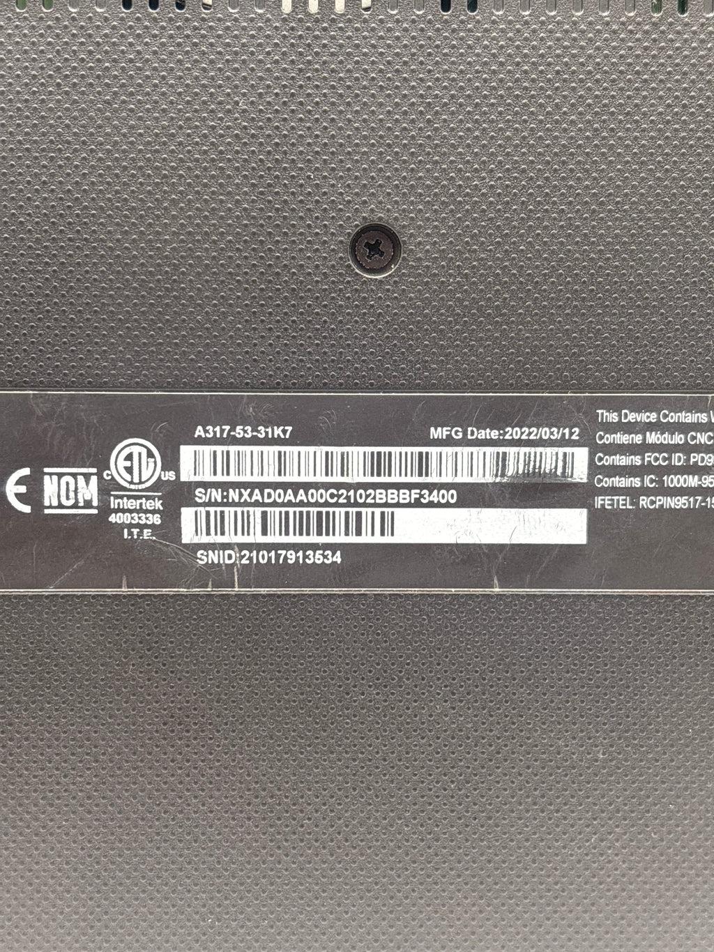 Acer Aspire 3 N20C6 i3-1115G4 8GB RAM 256GB SSD - Used