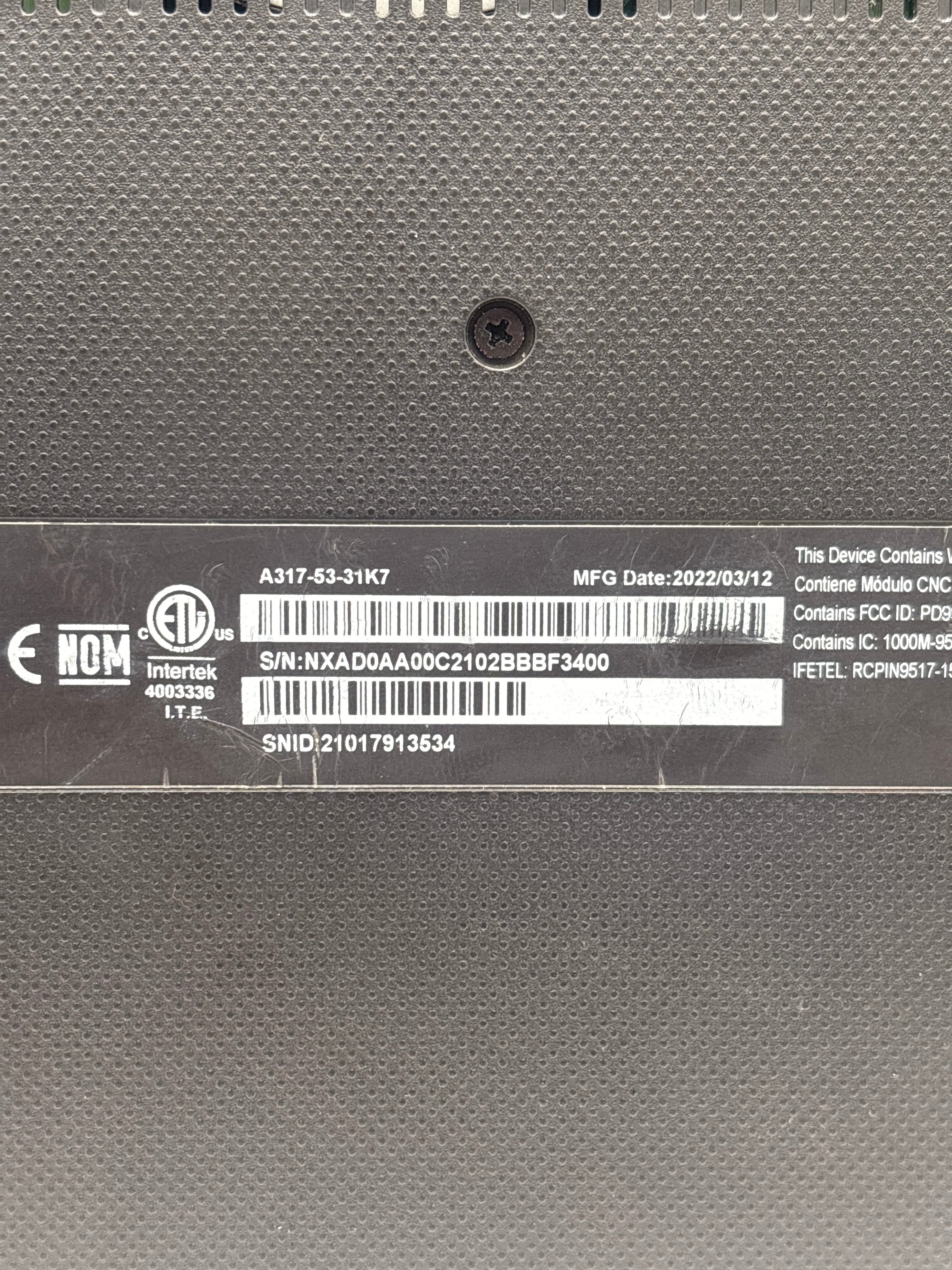 Acer Aspire 3 N20C6 i3-1115G4 8GB RAM 256GB SSD - Used