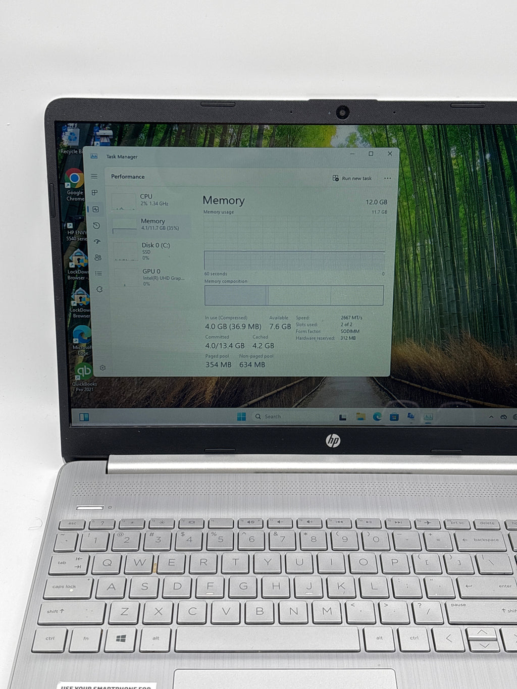HP Laptop 15-dy1xxx i5-1035G1 12GB RAM 256GB SSD - Used
