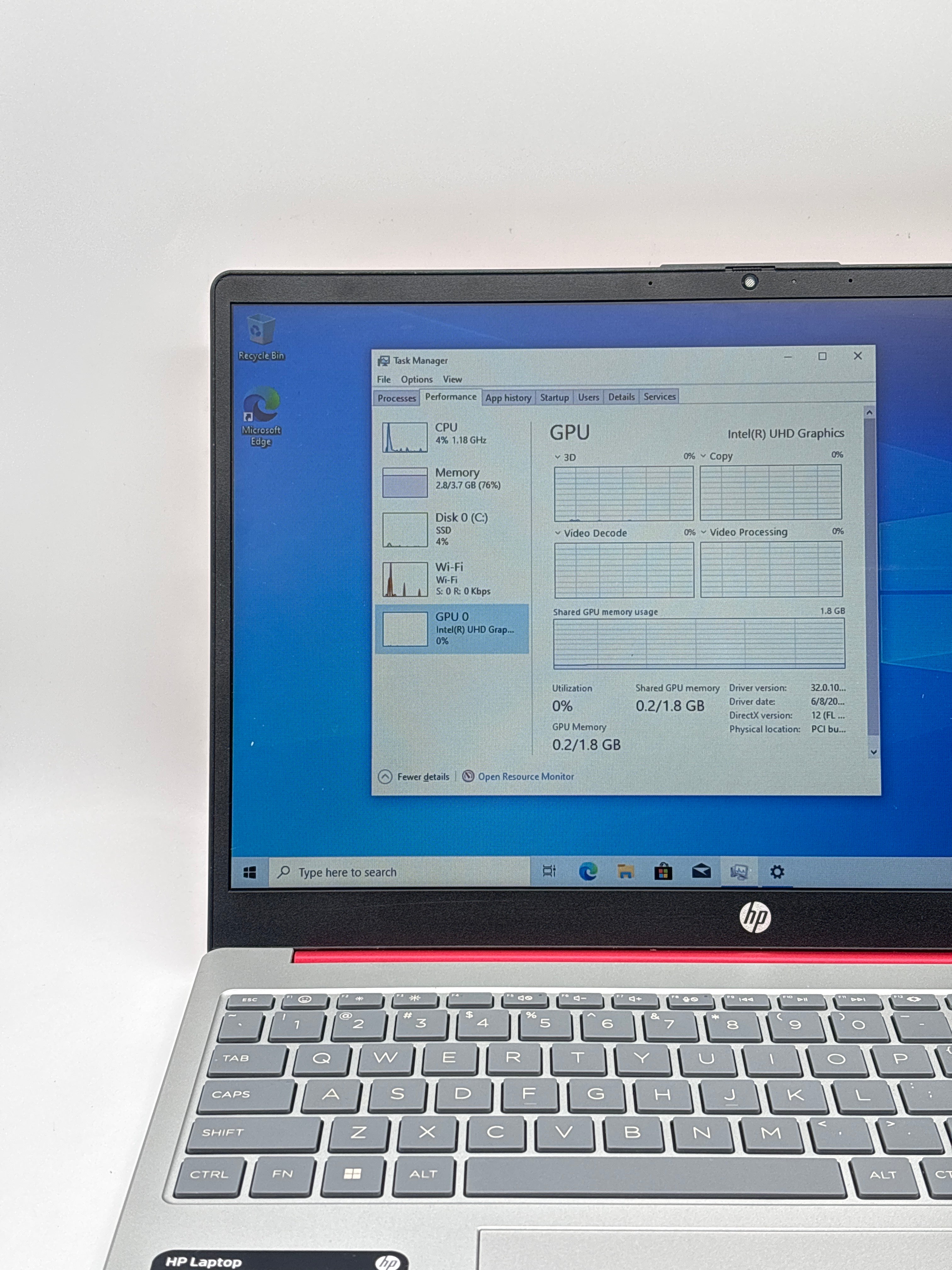 HP 15-fd0083wm N200 4GB RAM 128GB SSD
