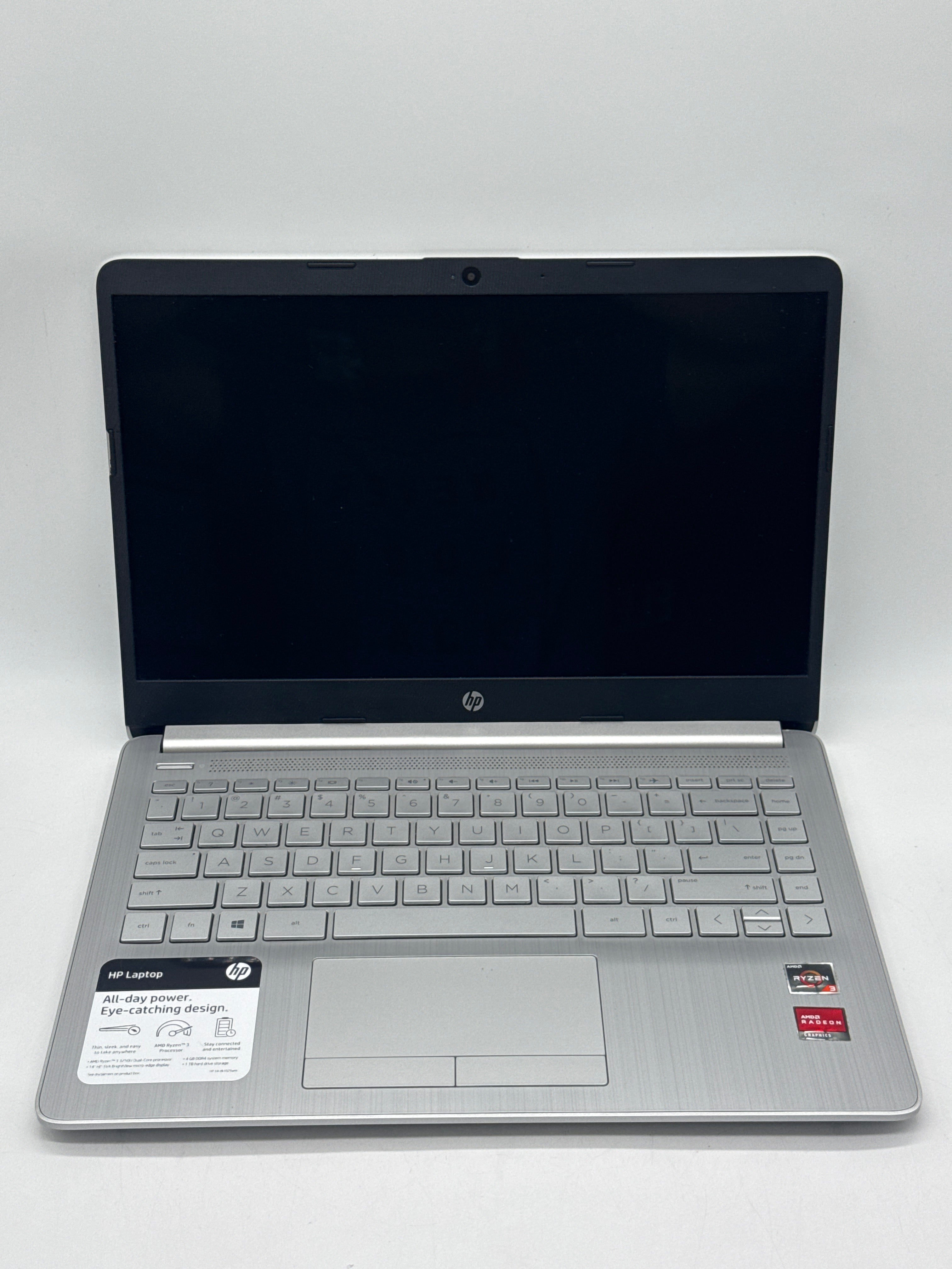 HP 14-dk1025wm Ryzen 3 3250U 4GB RAM 1TB HDD - For Parts (Bad HDD)