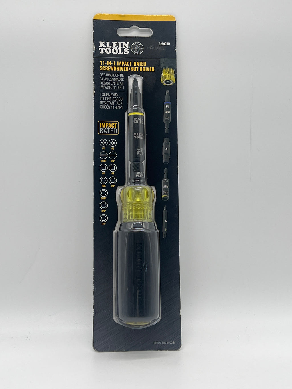 Klein Tools 32500HD Multi-Bit Screwdriver 10 Pieces Cushion Grip Black