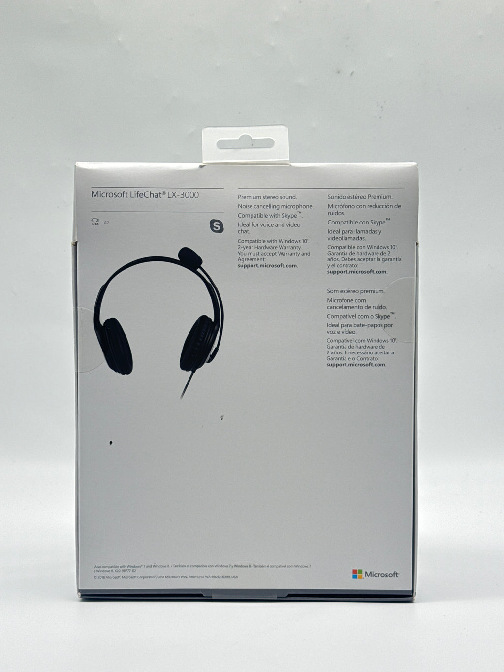 Microsoft LifeChat LX-3000 USB Wired Stereo Headset Black - New