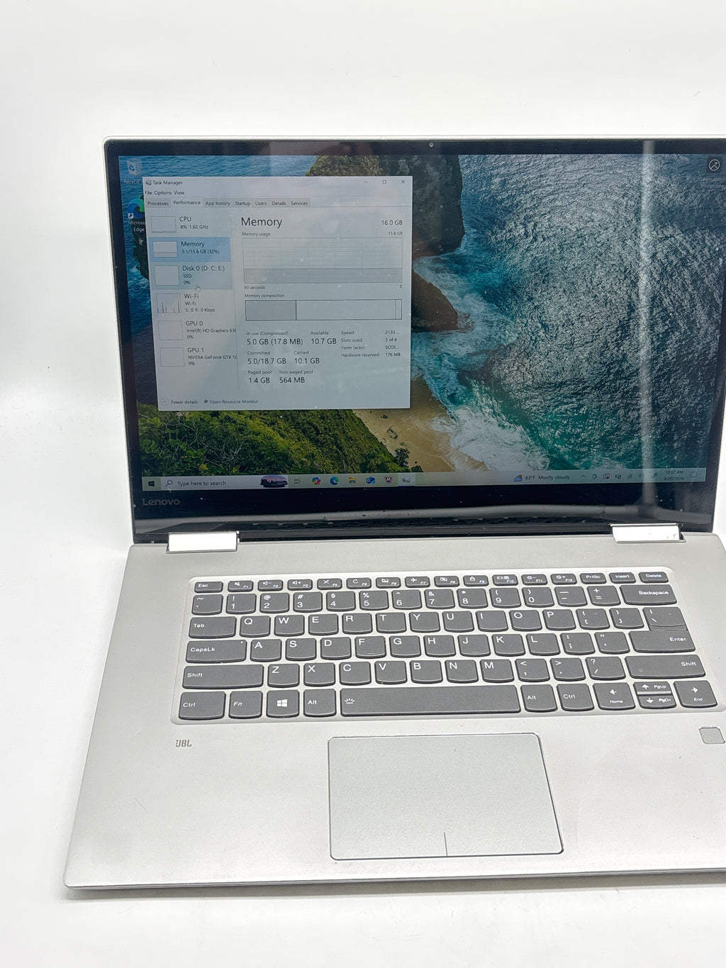 Lenovo Yoga 720-15IKB i7-7700HQ 16GB RAM 512GB SSD GTX 1050 - Used