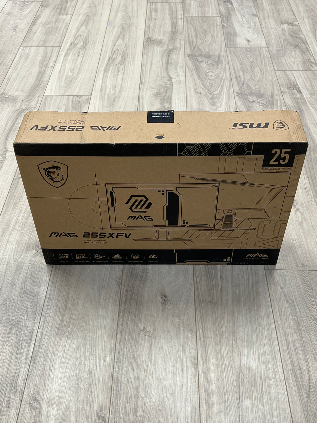 MSI MAG 255XFV 25 in FHD Monitor 250 Hz 3000:1 Contrast Black Used With Box