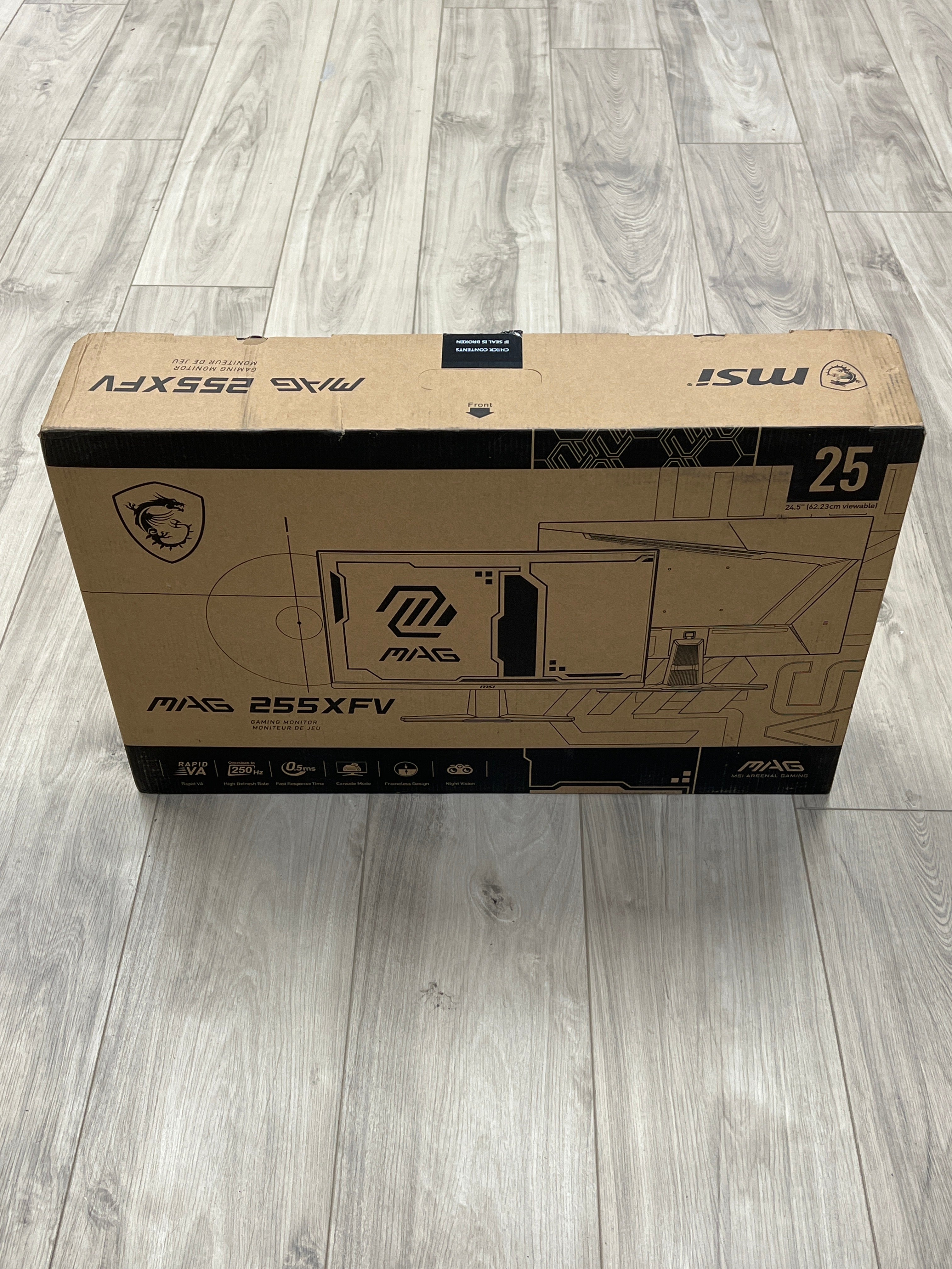 MSI MAG 255XFV 25 in FHD Monitor 250 Hz 3000:1 Contrast Black Used With Box
