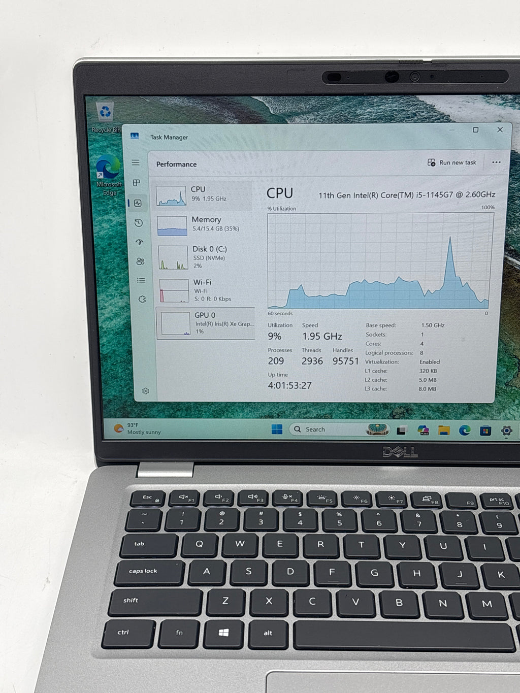 Dell Latitude 5420 14" Touch i5-1145G7 16GB RAM 256GB SSD Gray - Used