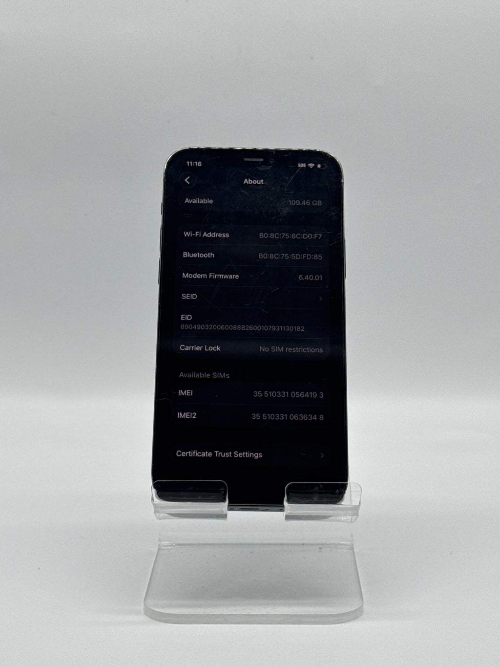 Apple iPhone 12 Pro 128GB Pacific Blue Unlocked - Read