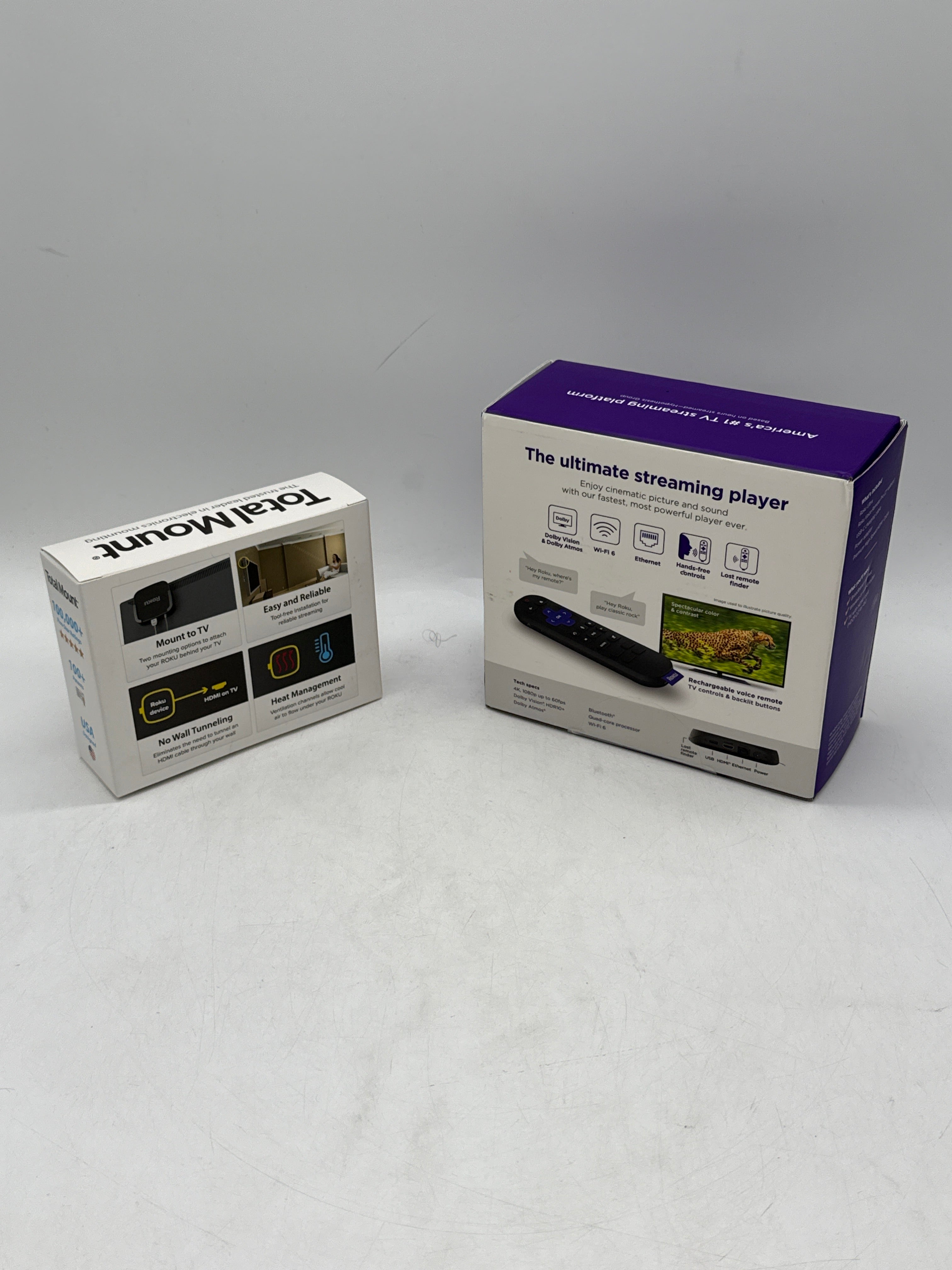 Roku Ultra 4850R 4K HDR Dolby Vision Bluetooth Wi-Fi 6 Voice Remote Bundle - New