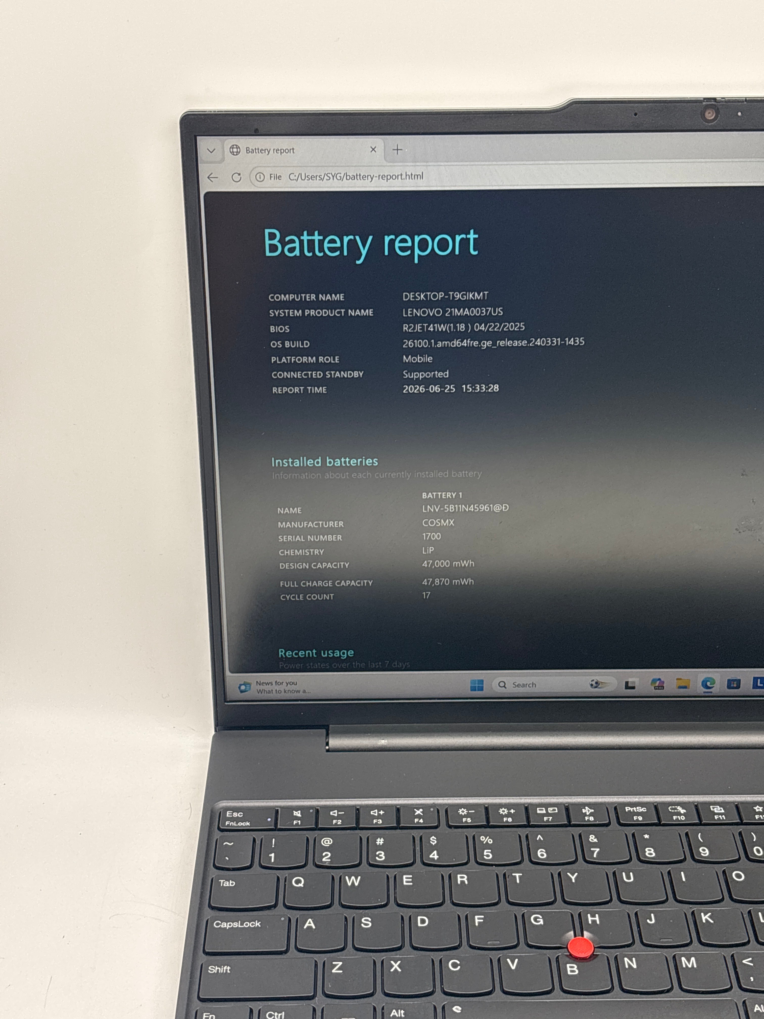 Lenovo ThinkPad E16 Gen 2 16" Core Ultra 7 155U 32GB RAM 1TB SSD - Used