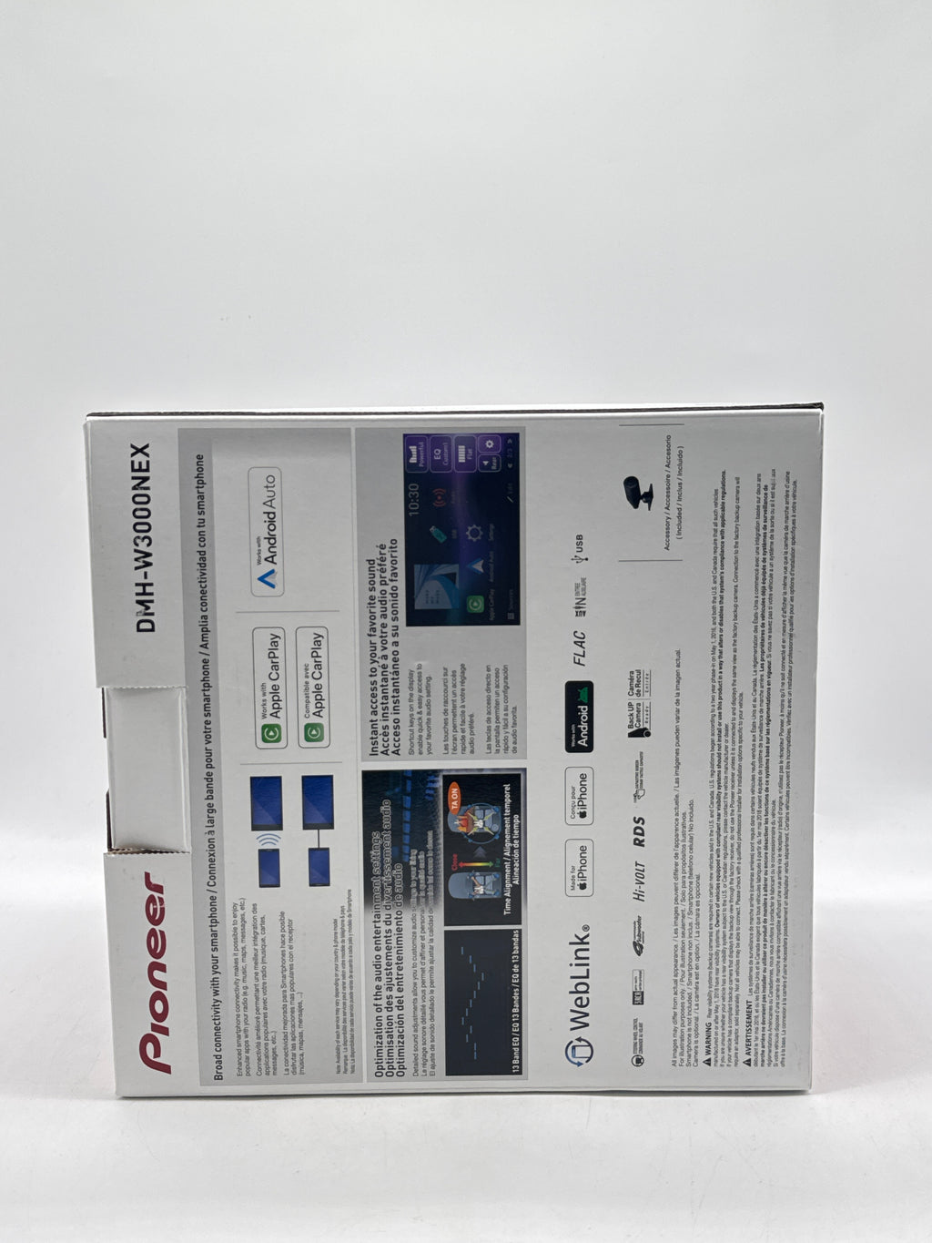 Pioneer DMH-W3000NEX AV Receiver 6.8in Touchscreen CarPlay Android Auto - New