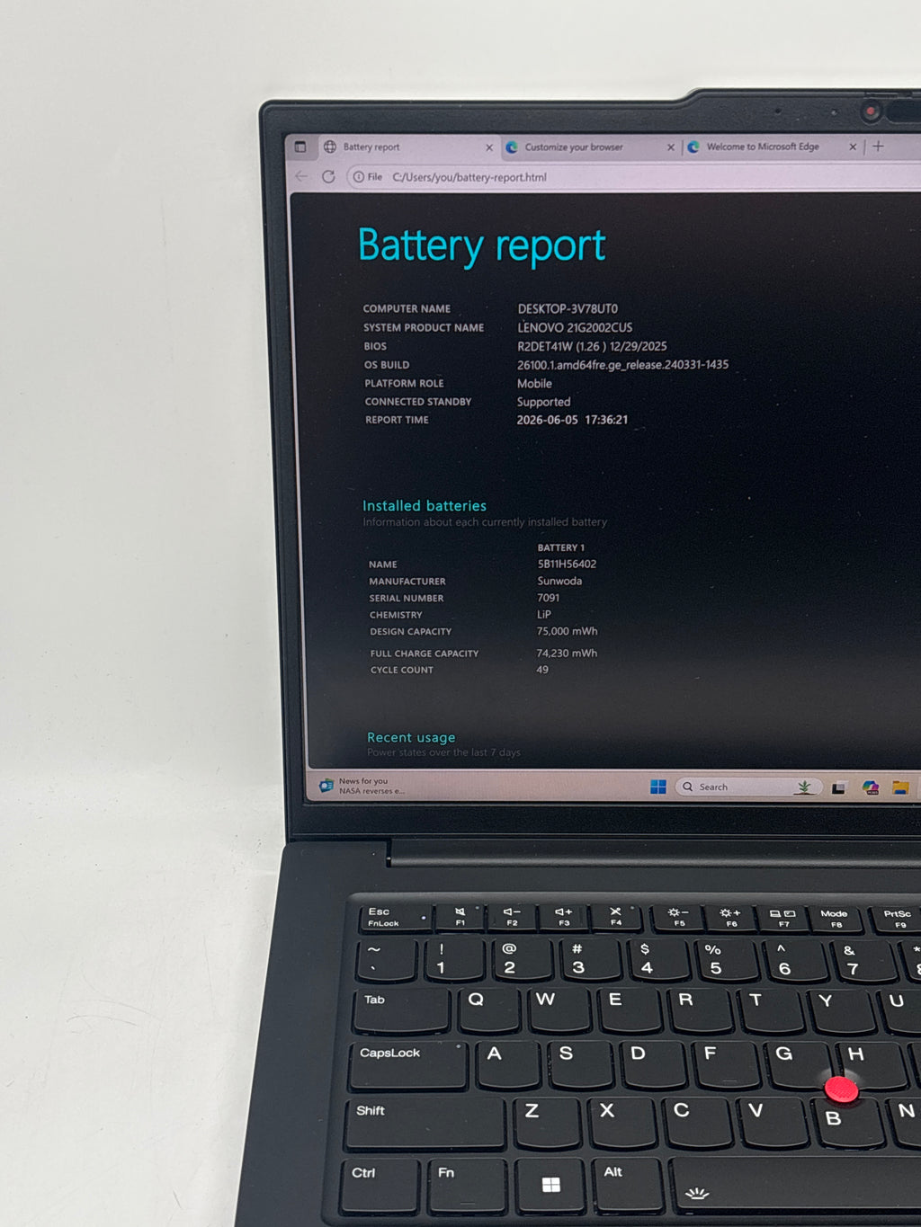 Lenovo Thinkpad P14S Gen 5 Ultra 7 155H 64GB RAM 1TB SSD RTX 500 ADA - Warranty