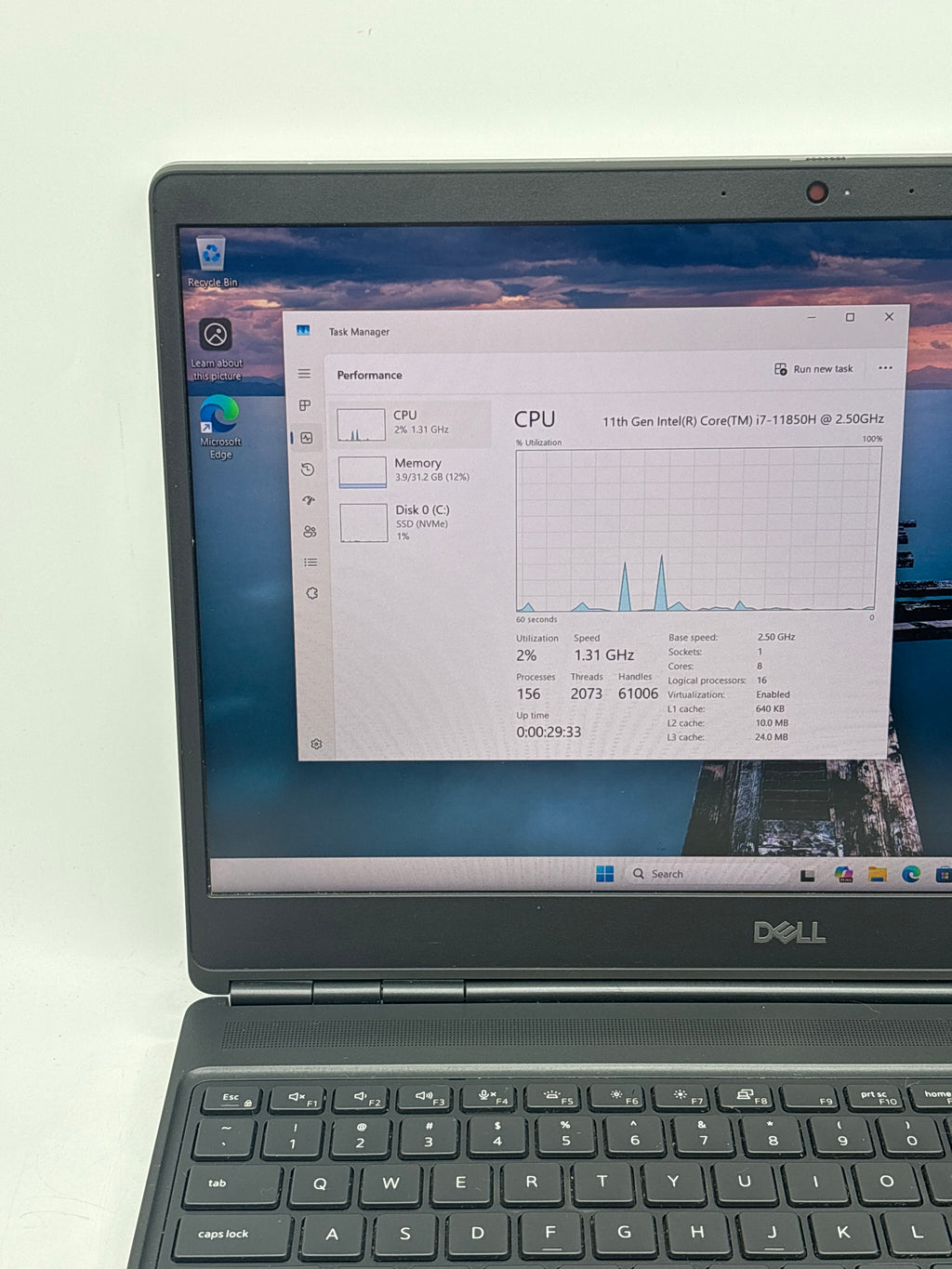 Dell Precision 7560 i7-11850H 32GB RAM 512GB SSD NVIDIA T1200 - Remotely Managed