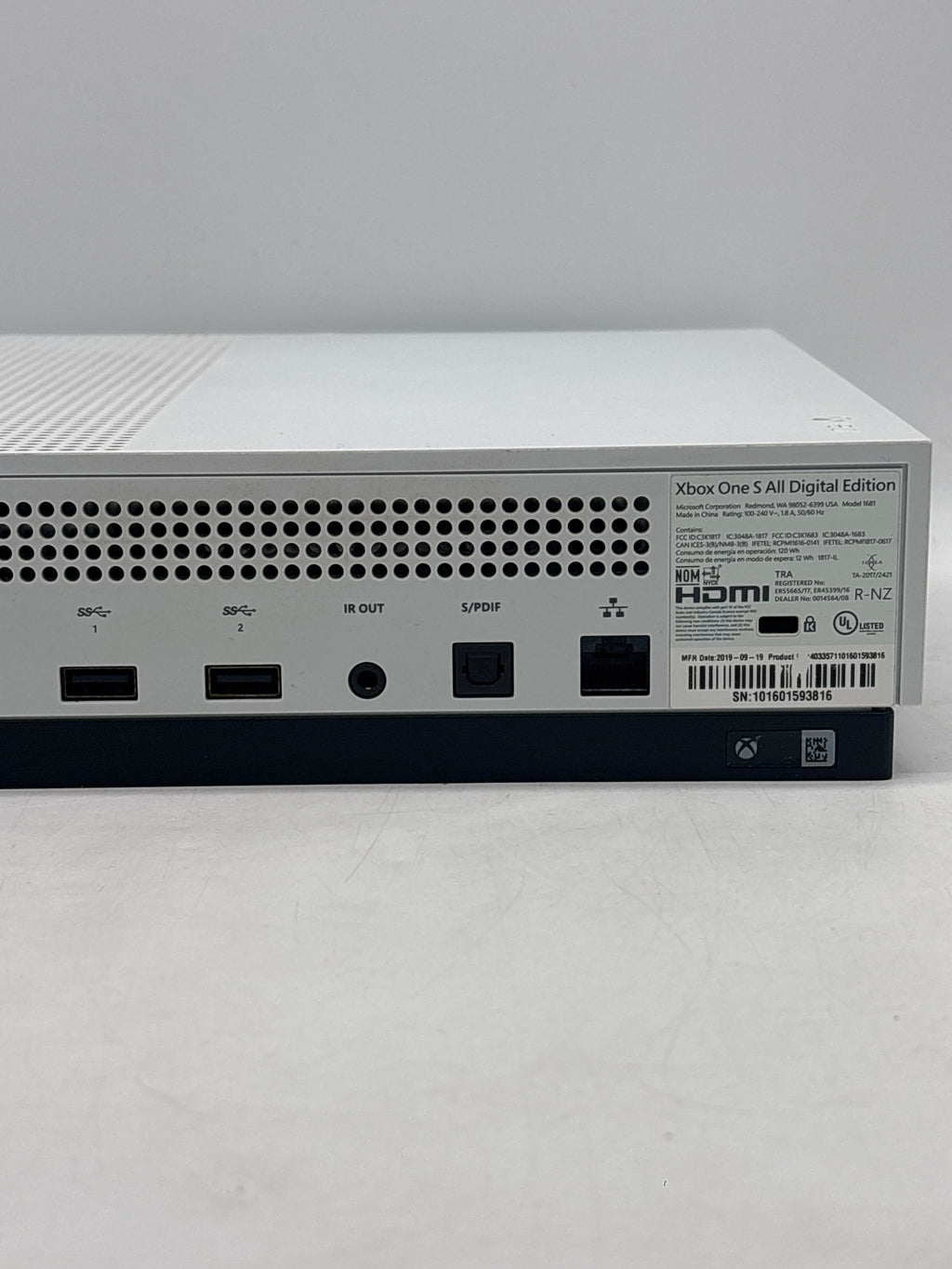 Microsoft Xbox One S All-Digital Edition 1TB Model 1681 White Console - Used