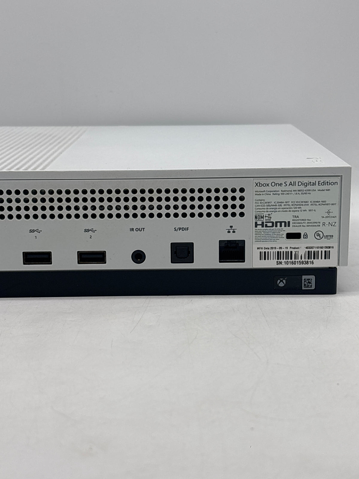 Microsoft Xbox One S All-Digital Edition 1TB Model 1681 White Console - Used