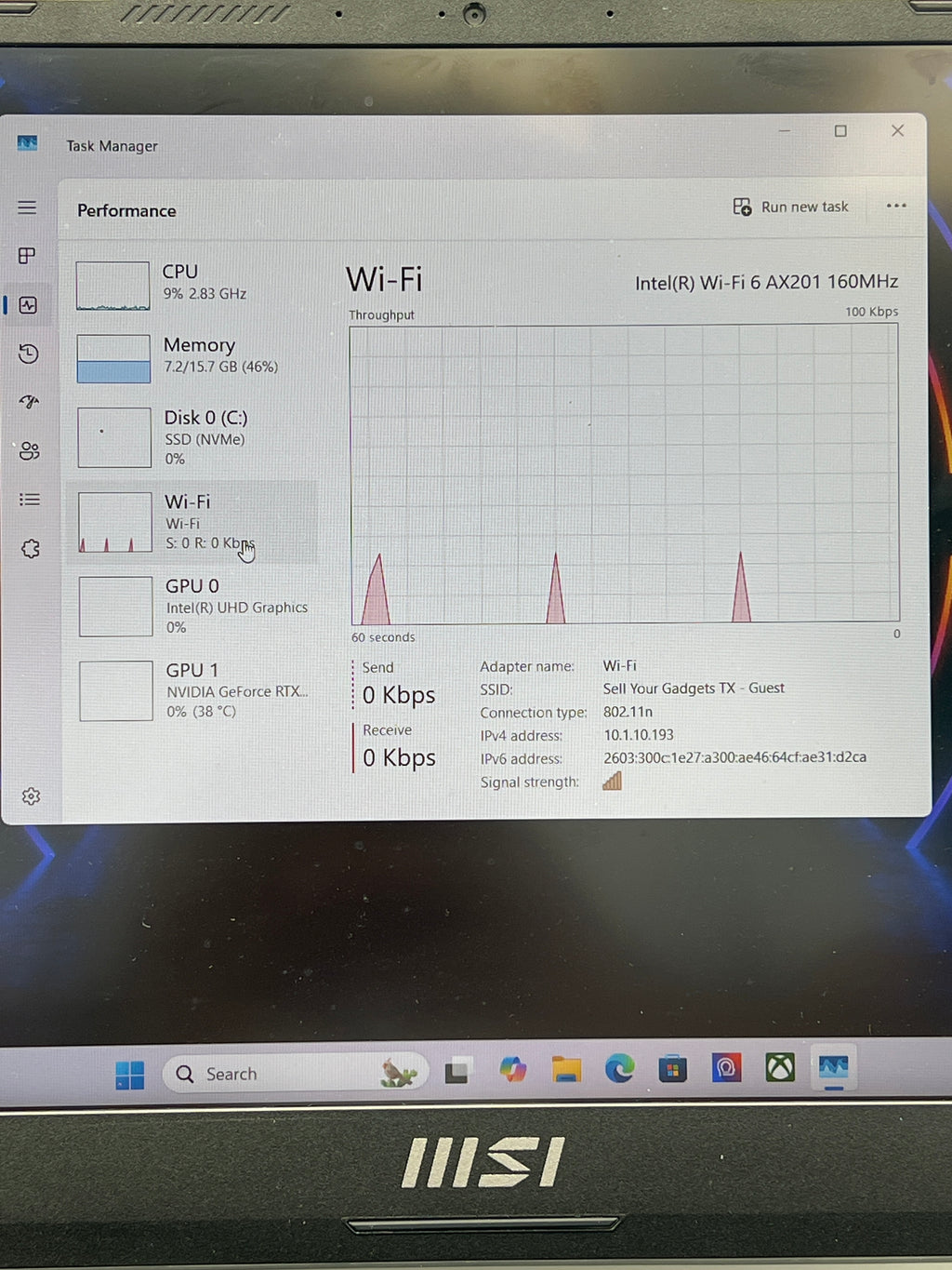 MSI Cyborg 15  i7 16GB RAM 1TB SSD, GeForce RTX 4060