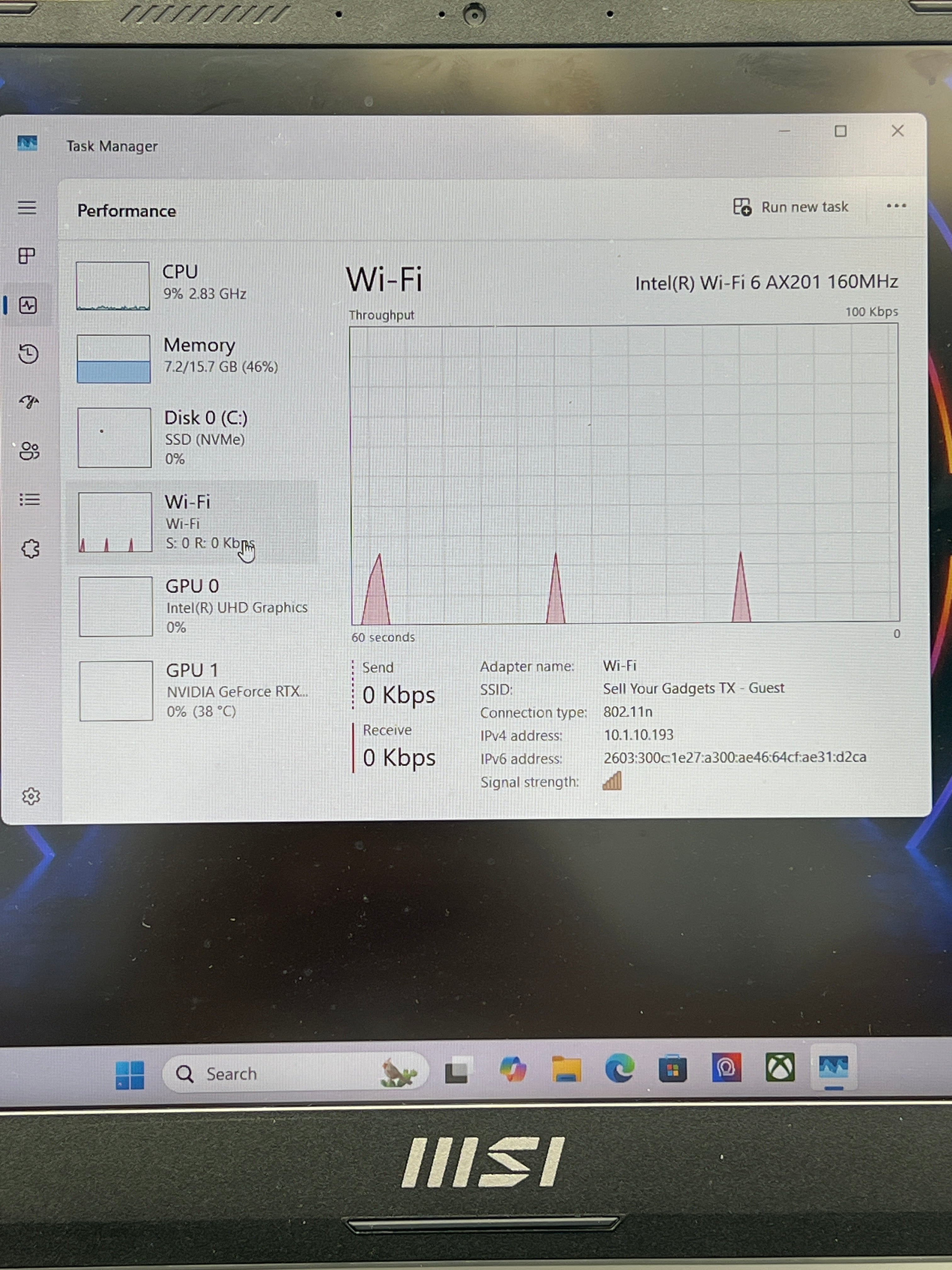MSI Cyborg 15  i7 16GB RAM 1TB SSD, GeForce RTX 4060
