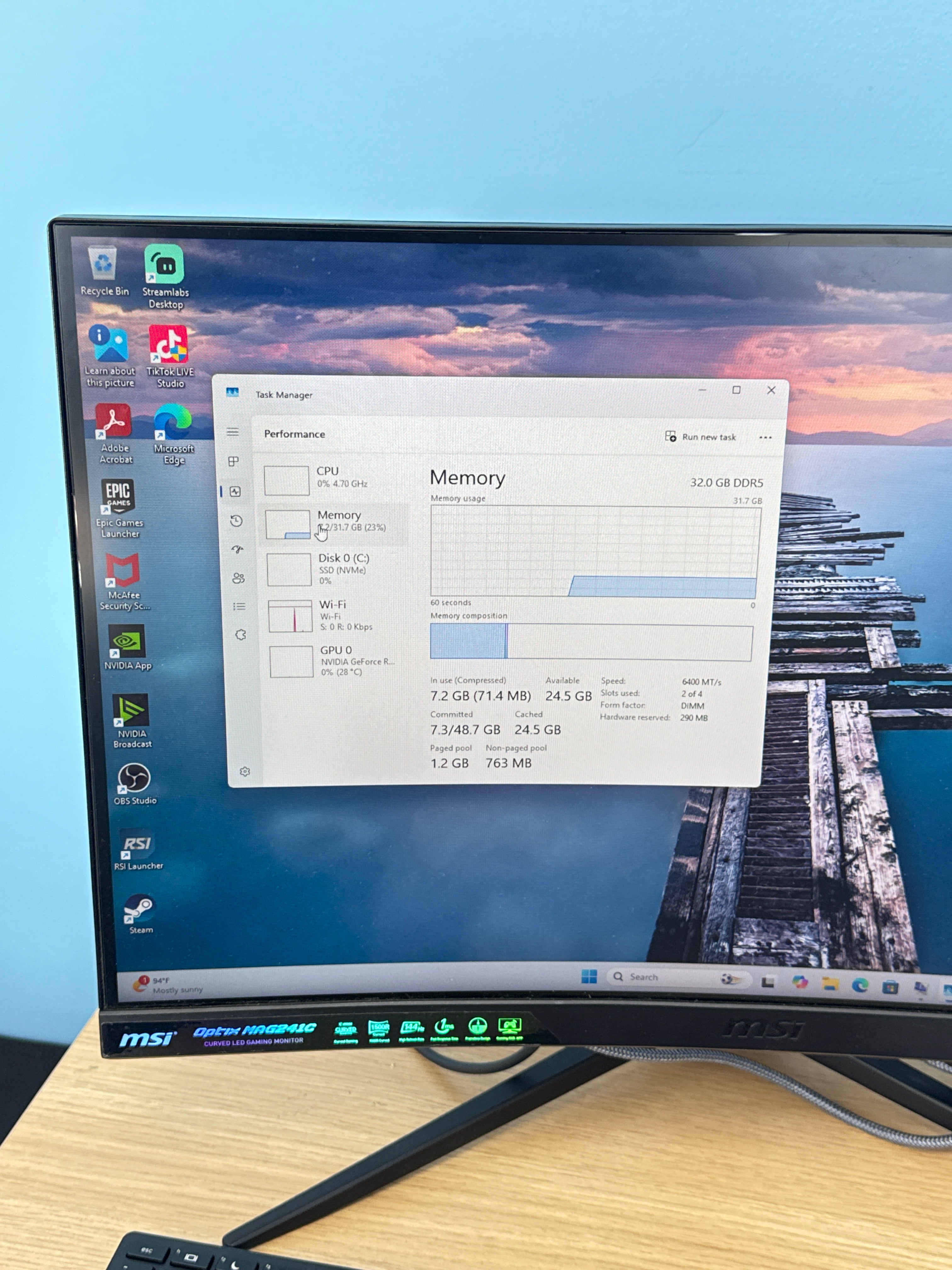 CyberpowerPC C-Series i7-14700F 32GB RAM DDR5 2TB SSD RTX 5070 - Used