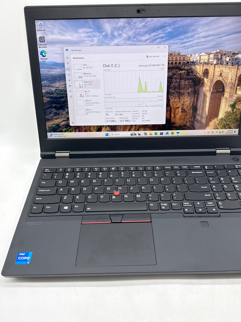 Lenovo ThinkPad P15 Gen 2 i7-11800H 24GB 1TB SSD RTX A2000 - Used