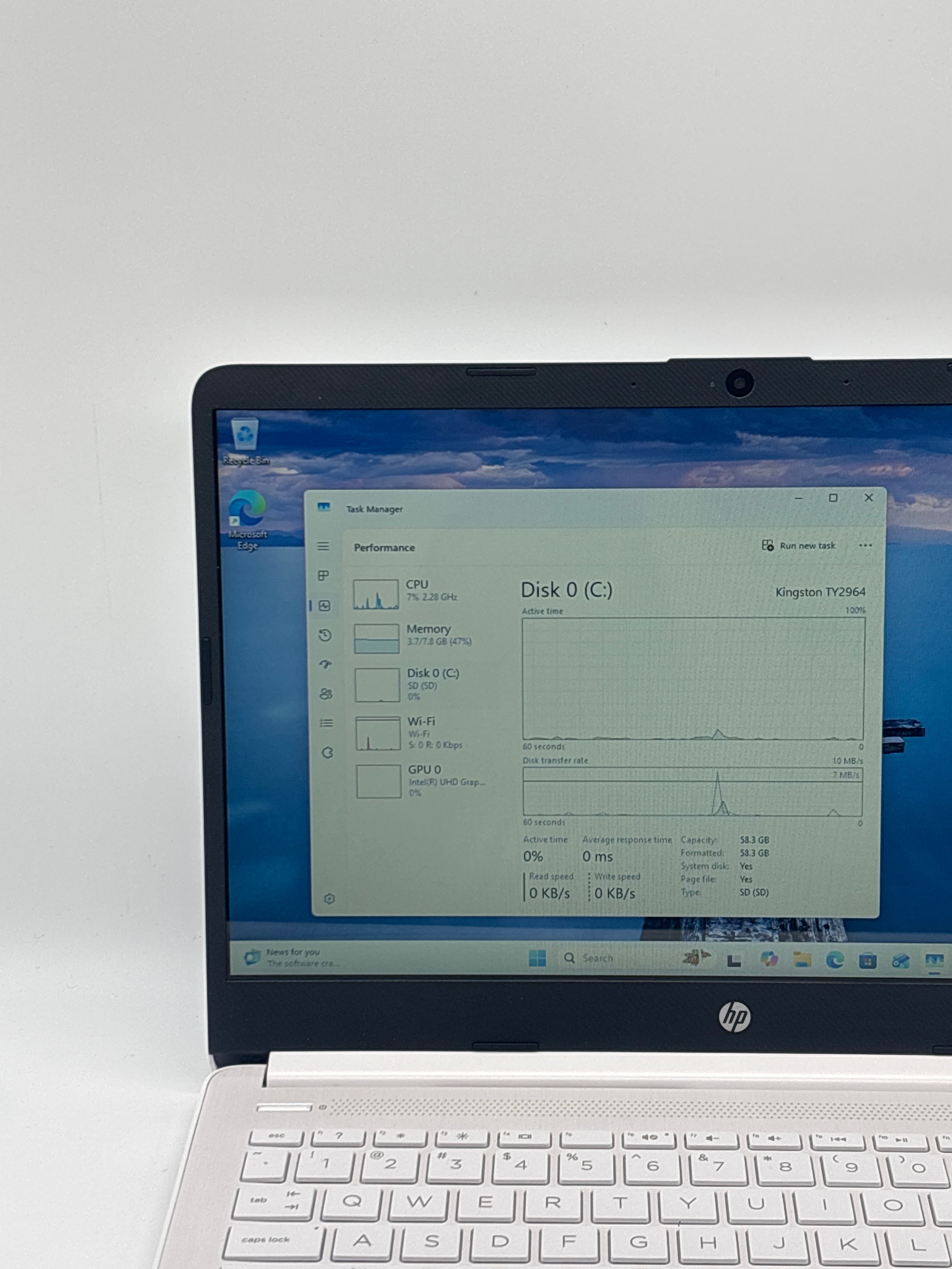 HP Laptop 14-dq0052dx Intel Celeron N4120 8GB RAM 64GB SSD - Used