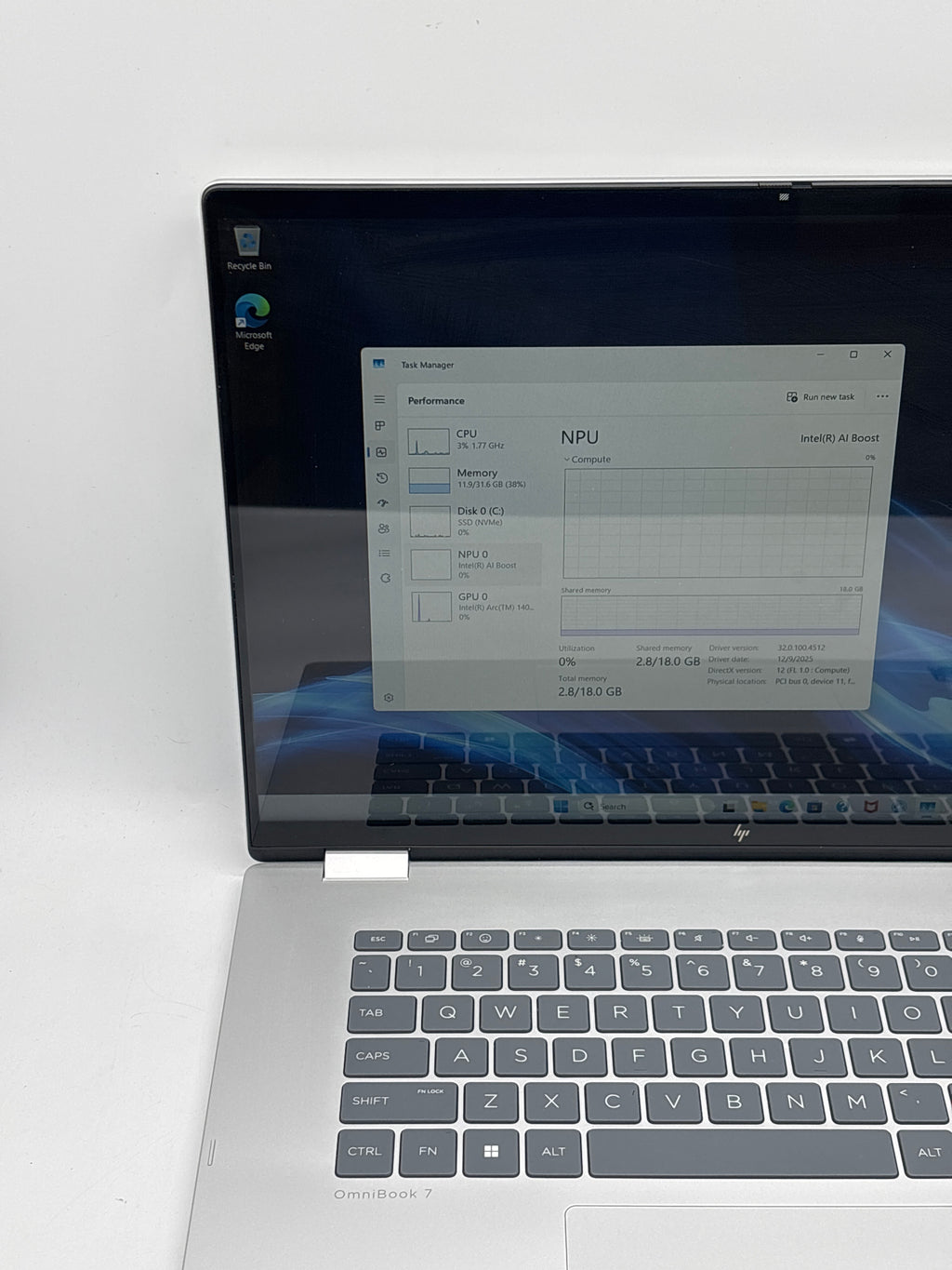 HP Omnibook 7 Flip 16t-au000 16" Core Ultra 7 258V 32GB RAM 1TB SSD Silver - Used