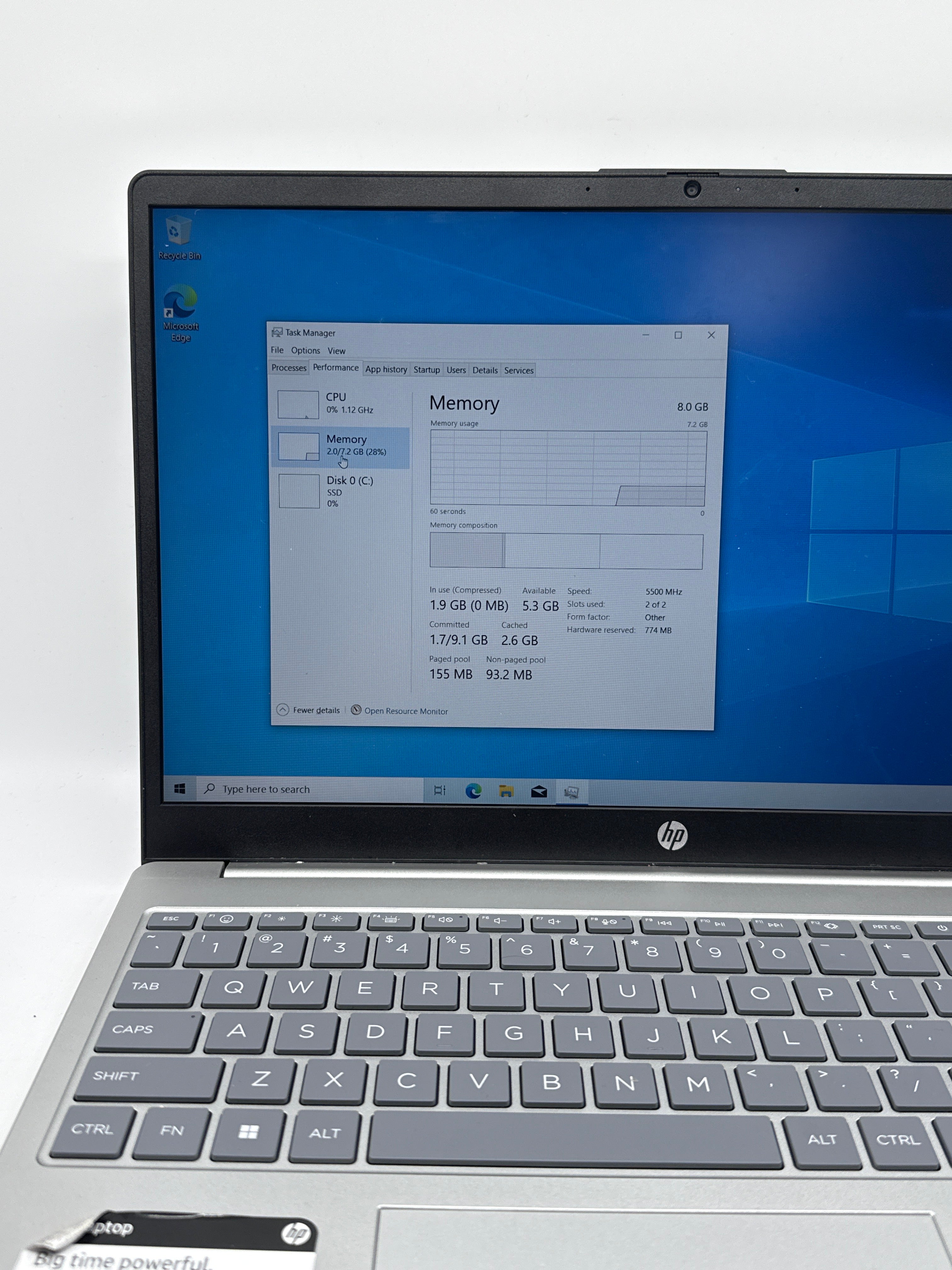 HP 15-fc0081nr Ryzen 3 7320U 8GB RAM 256GB SSD - Bad LCD