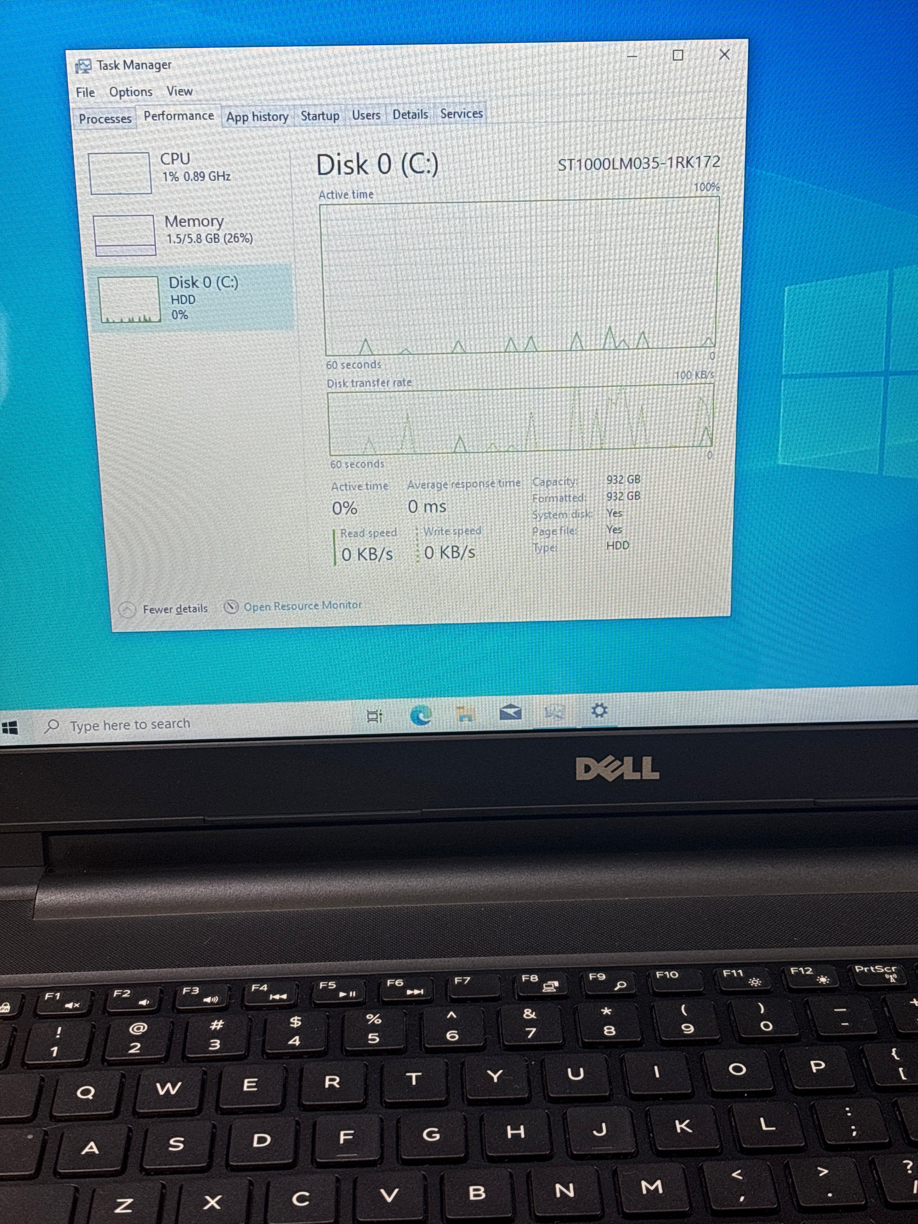 Dell Inspiron 15 3567 i3-7100U 6GB RAM 1TB HDD - For Parts (No Battery)