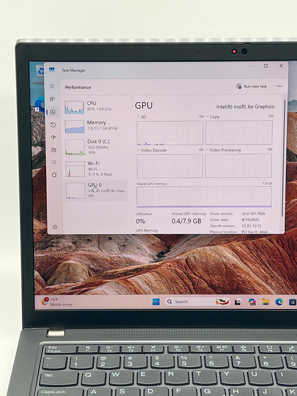 Lenovo ThinkPad X13 Gen 2 14 Inch i5-1185G7 16GB RAM 256GB SSD Gray Used