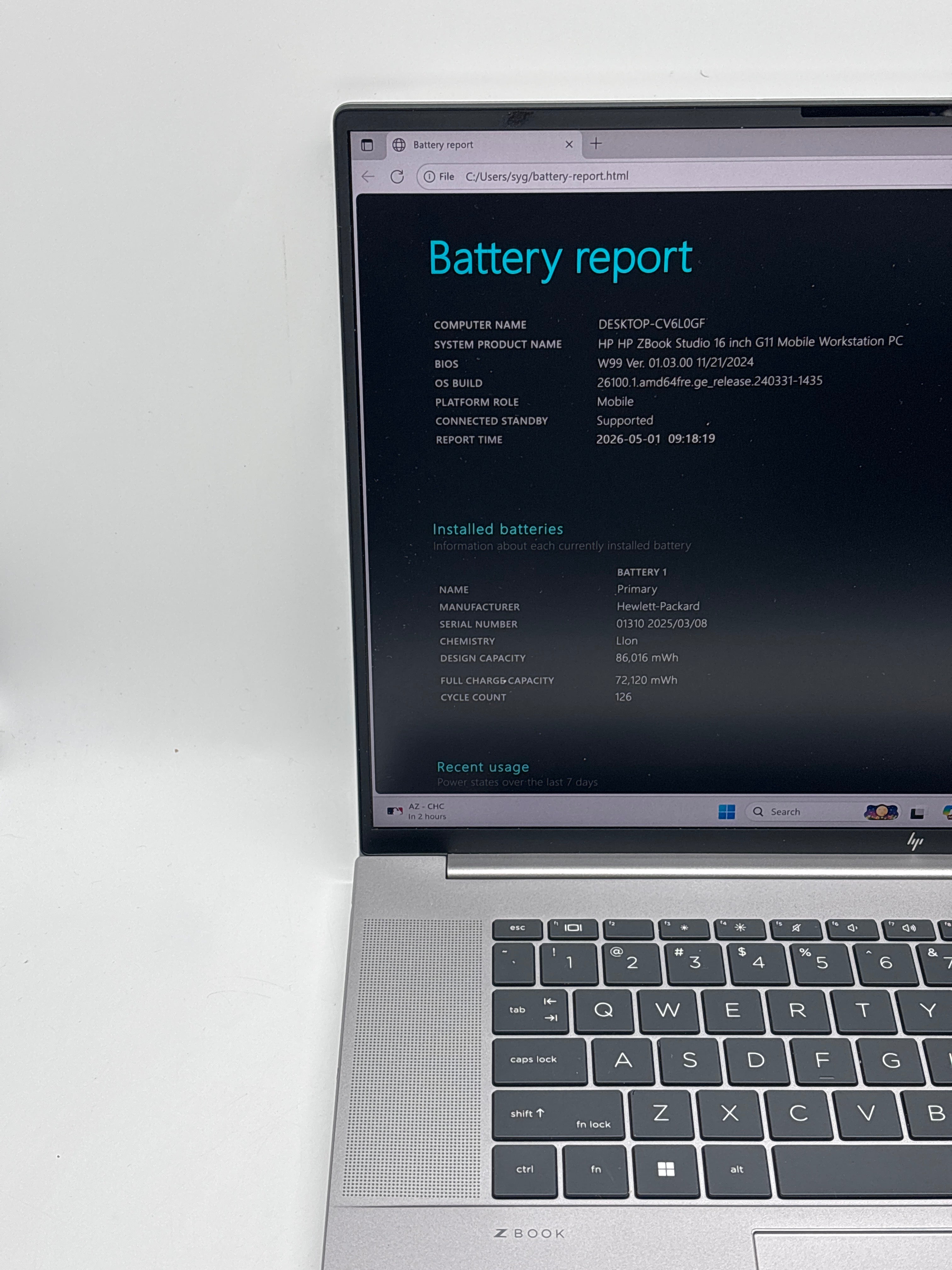 HP ZBook Studio 16 G11 Ultra 7 165H 64GB RAM 1TB SSD RTX 3000