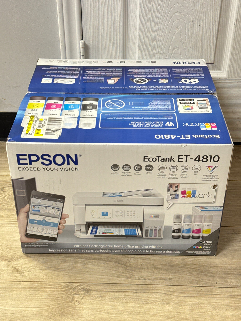 Epson EcoTank ET-4810 Wireless Color Supertank Printer Scan Copy Fax - New