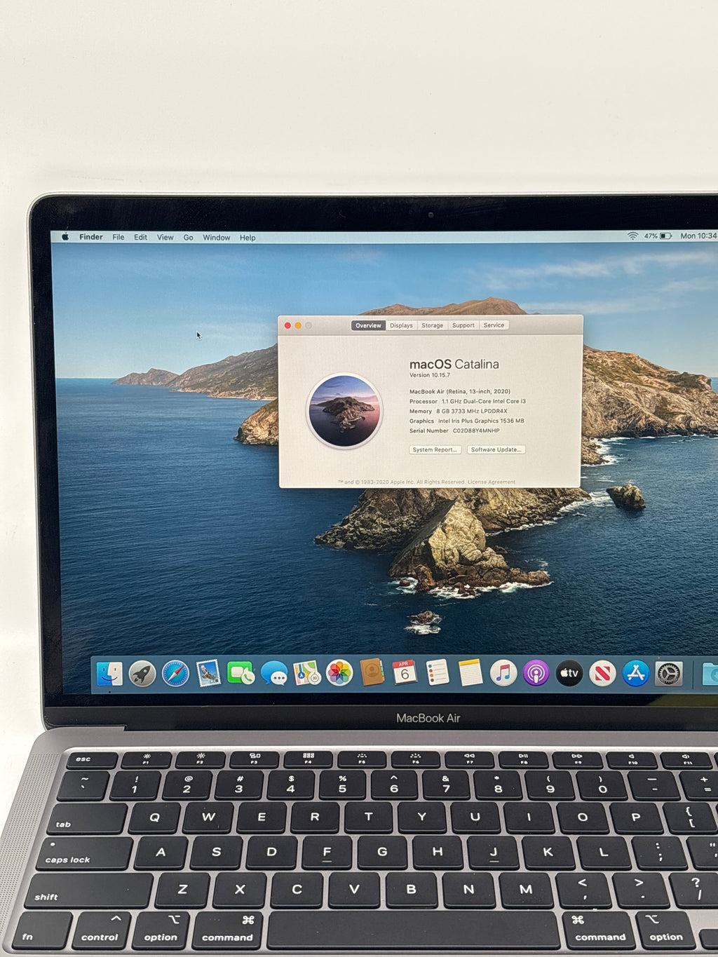 2020 Apple MacBook Air 13" Intel Core i3 8GB RAM 256GB SSD - Used