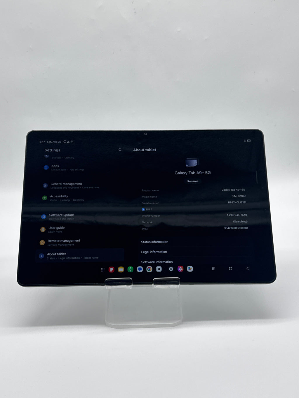 Samsung Galaxy Tab A9+ 5G 11" Snapdragon 695 4GB RAM 64GB Graphite Wi-Fi + Cellular - Used