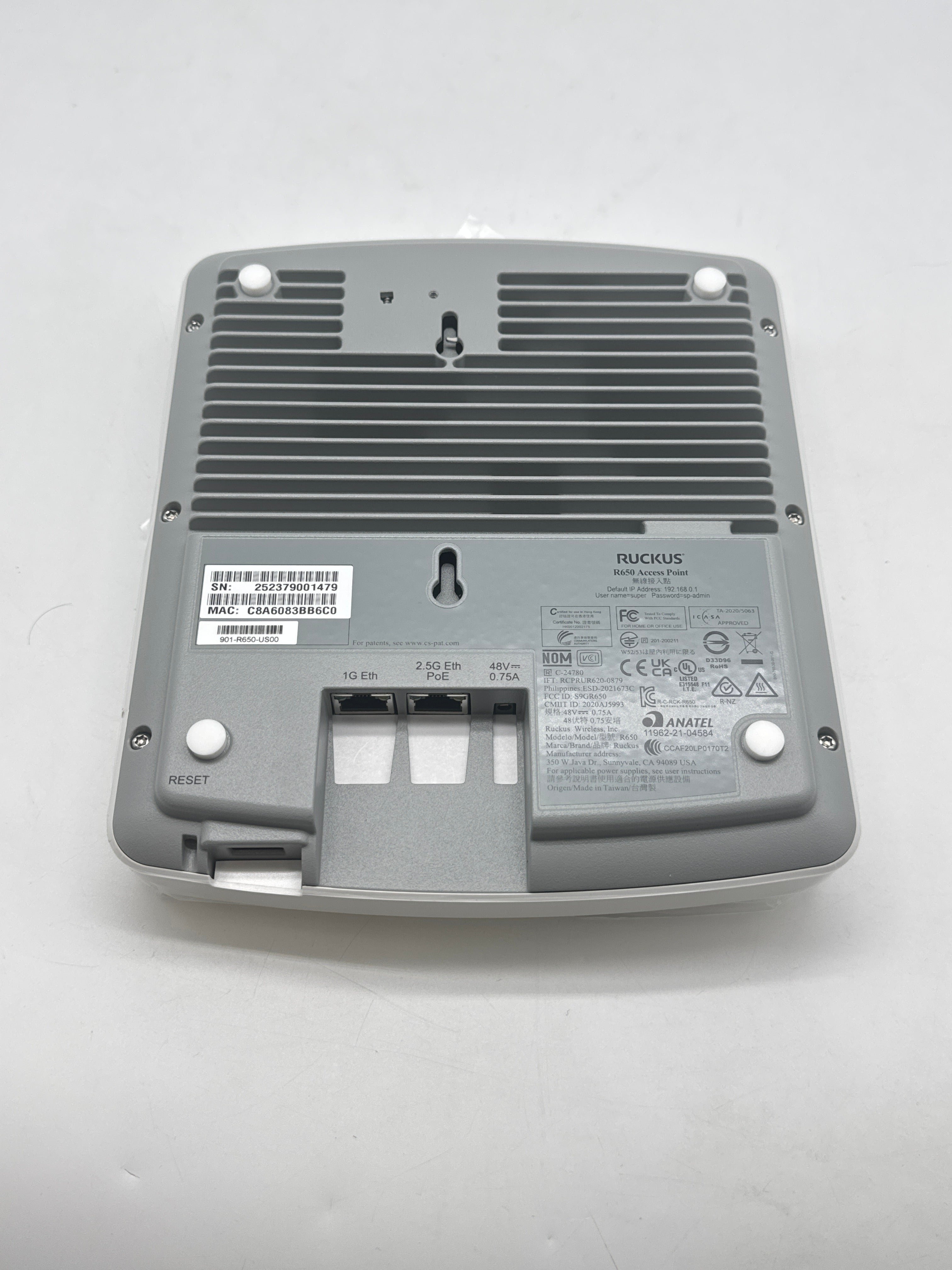 CommScope Ruckus R650 Wireless Access Point Dual-Band - New in Box