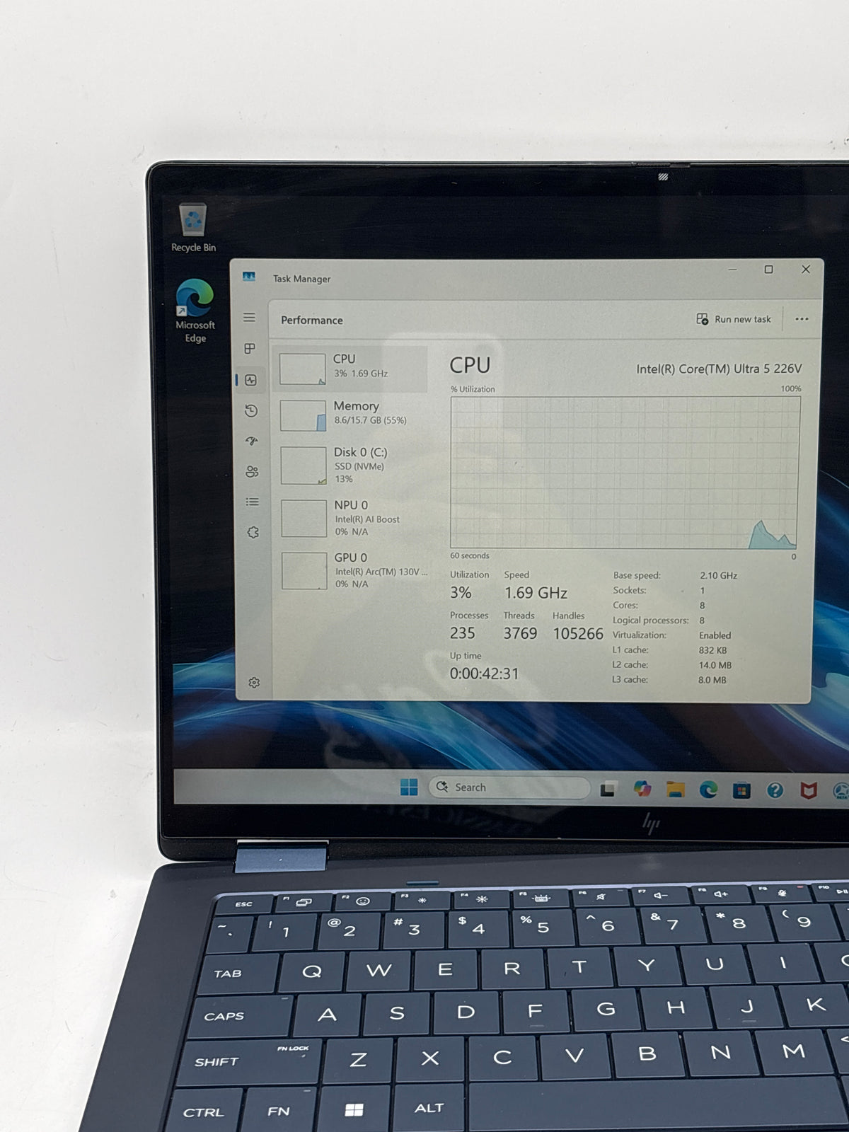 HP Omnibook X Flip 14-fm0013dx Ultra 5 226V 16GB RAM 512GB SSD Blue - Broken Hinge