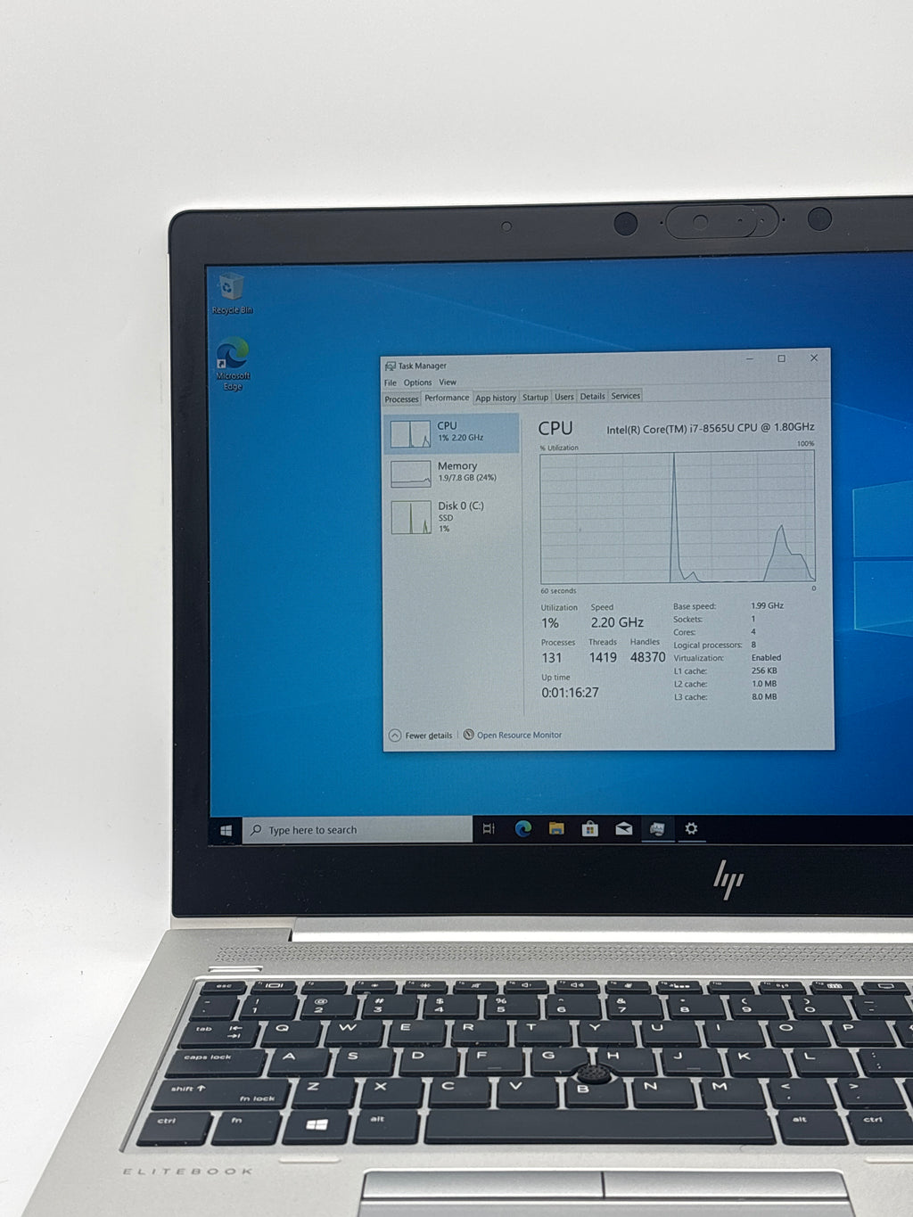 HP EliteBook 850 G6 i7-8565U 8GB RAM 256GB SSD - For Parts (Read DESC)