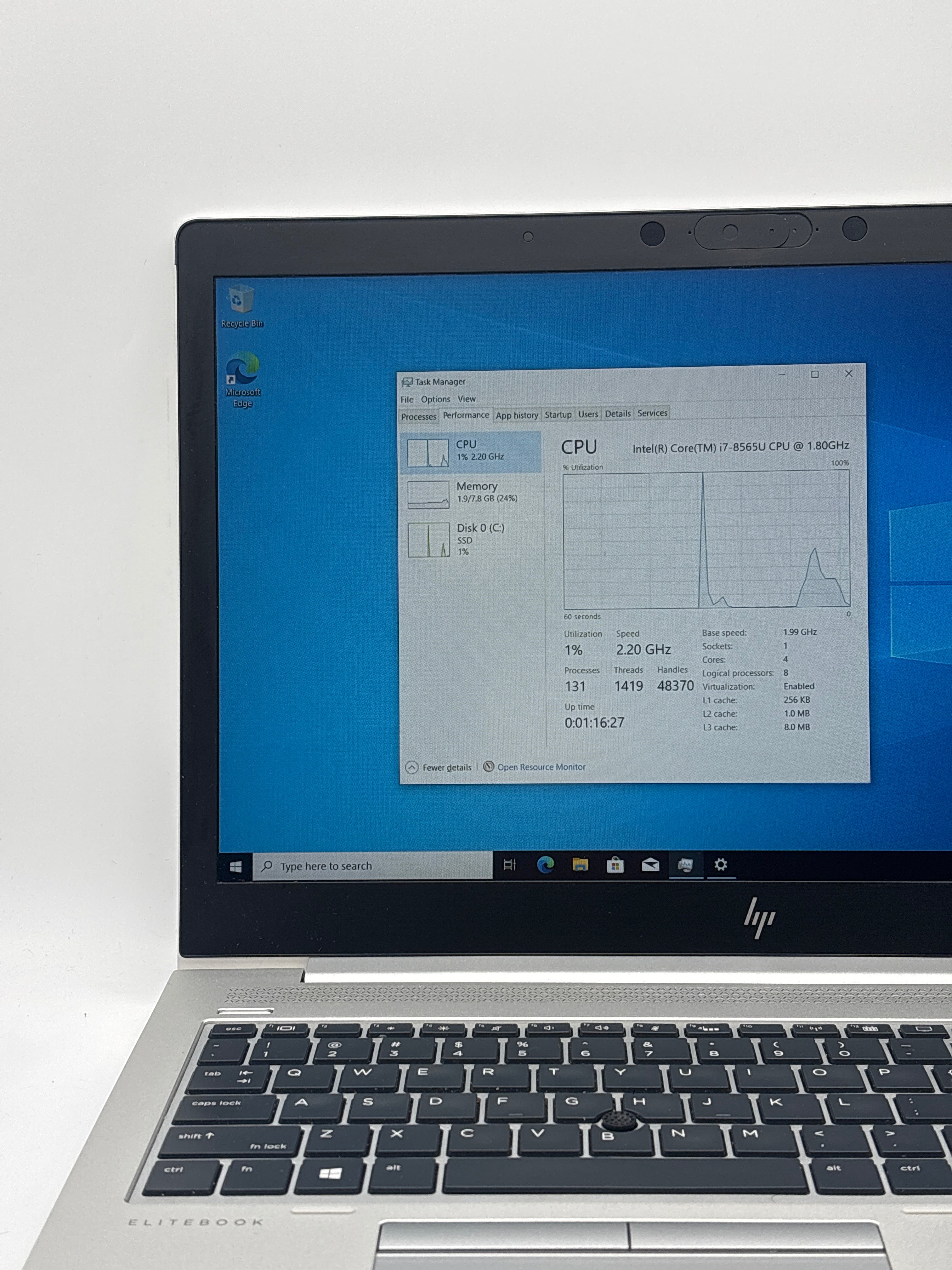 HP EliteBook 850 G6 i7-8565U 8GB RAM 256GB SSD - For Parts (Read DESC)