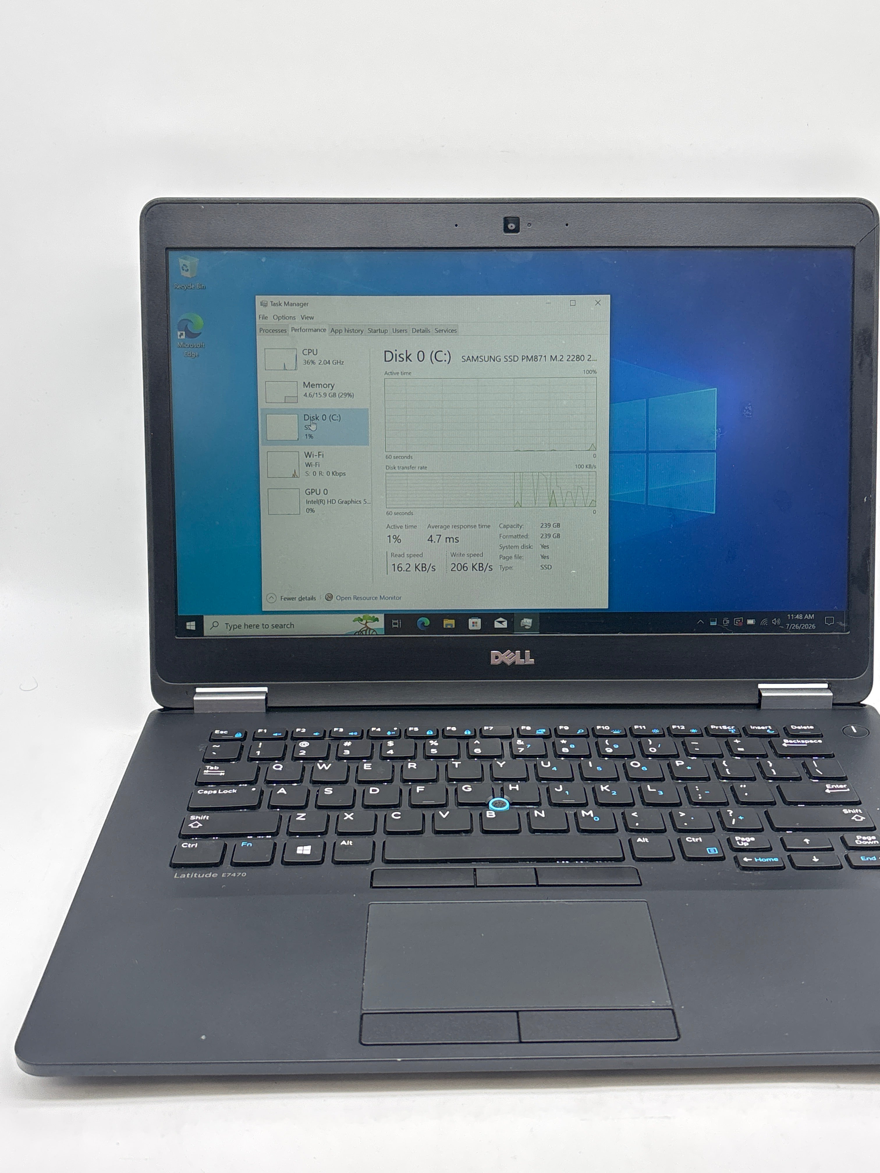 Dell Latitude E7470 14" Core i5-6300U 16GB RAM 256GB SSD - Used