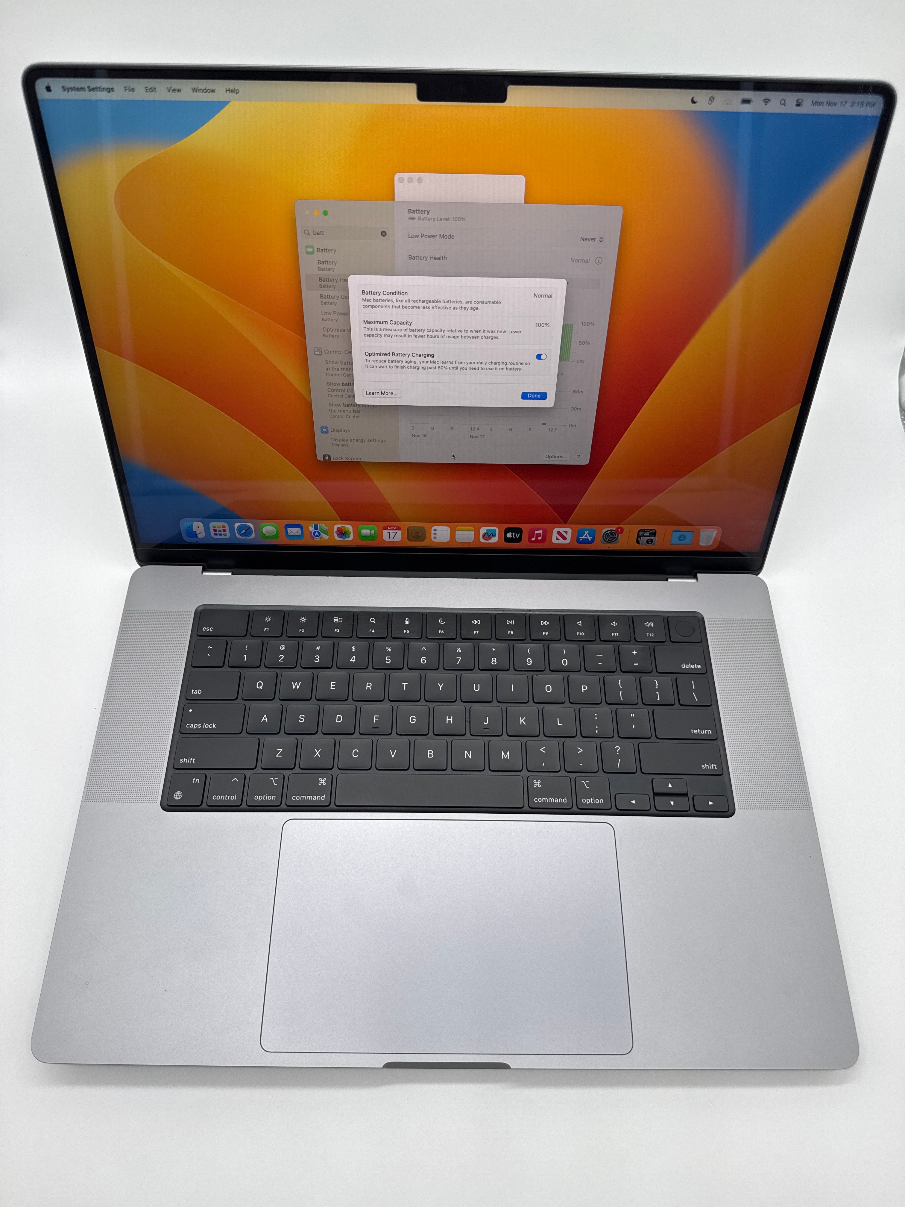 Apple MacBook Pro 16" M2 Pro A2780  Battery 100% 16GB RAM 1TB SSD Space Gray W/ Charger