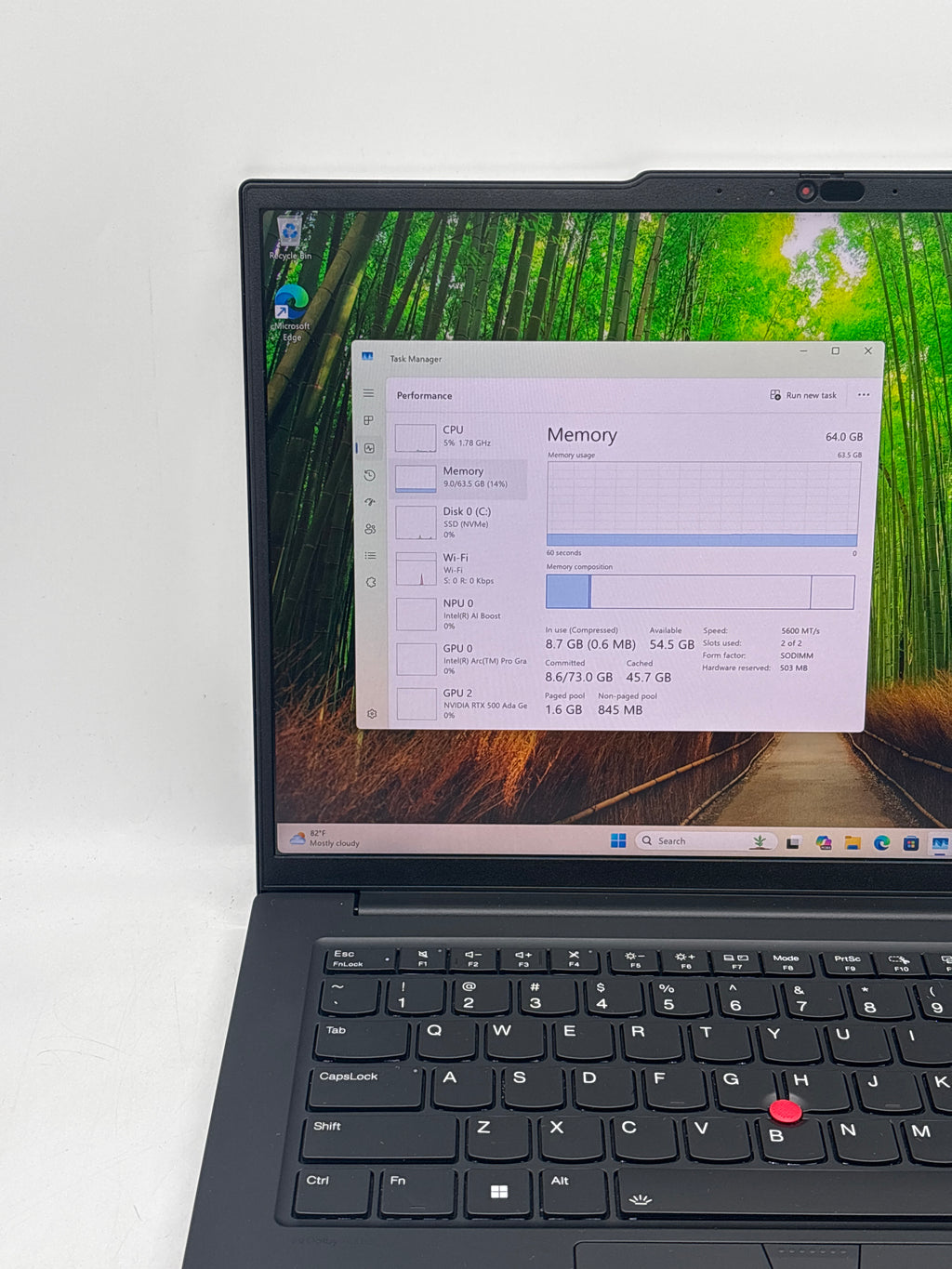 Lenovo Thinkpad P14S Gen 5 Ultra 7 155H 64GB RAM 1TB SSD RTX 500 ADA - Warranty