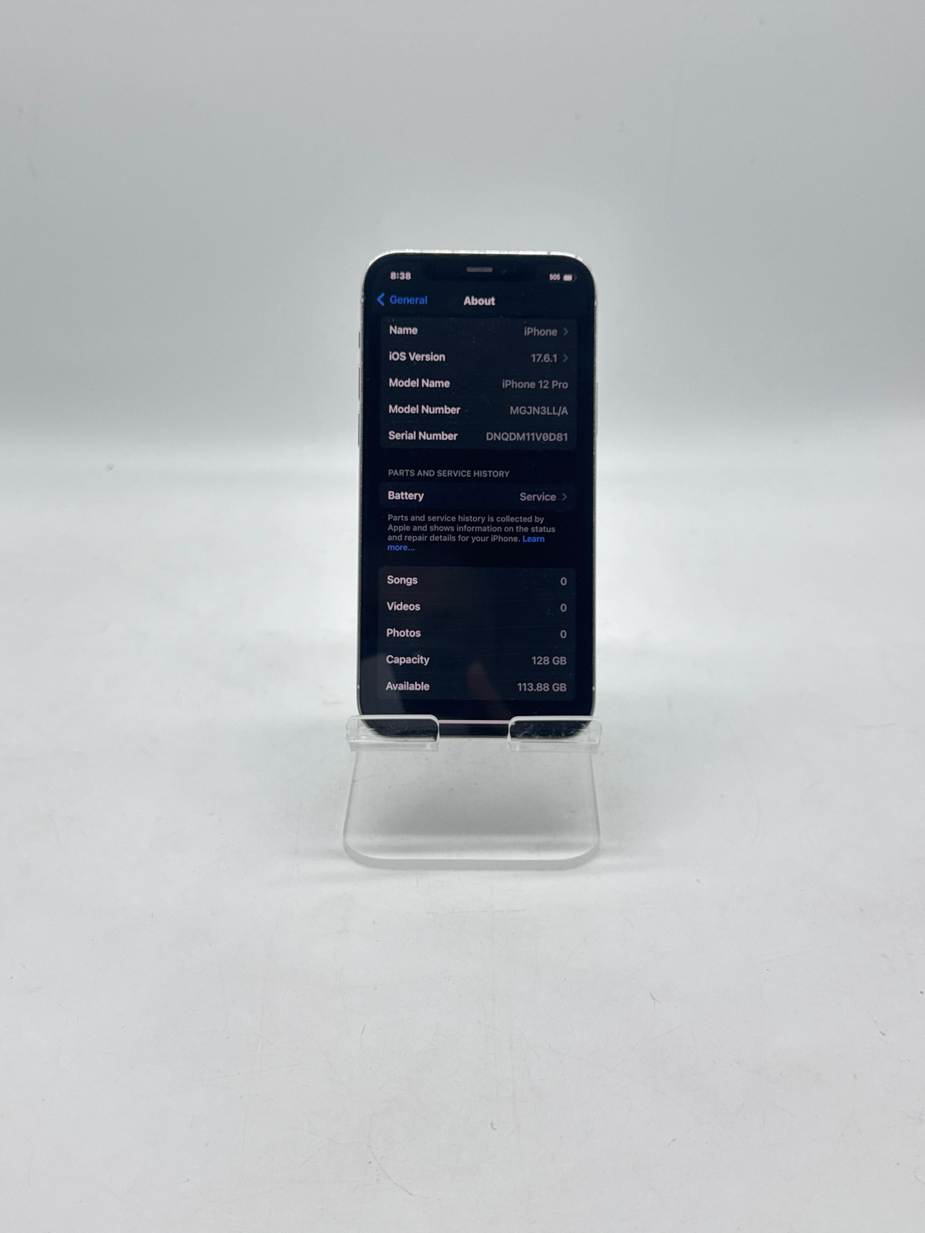 Apple iPhone 12 Pro 128GB Factory Unlocked - Cracked Back Bad Batt