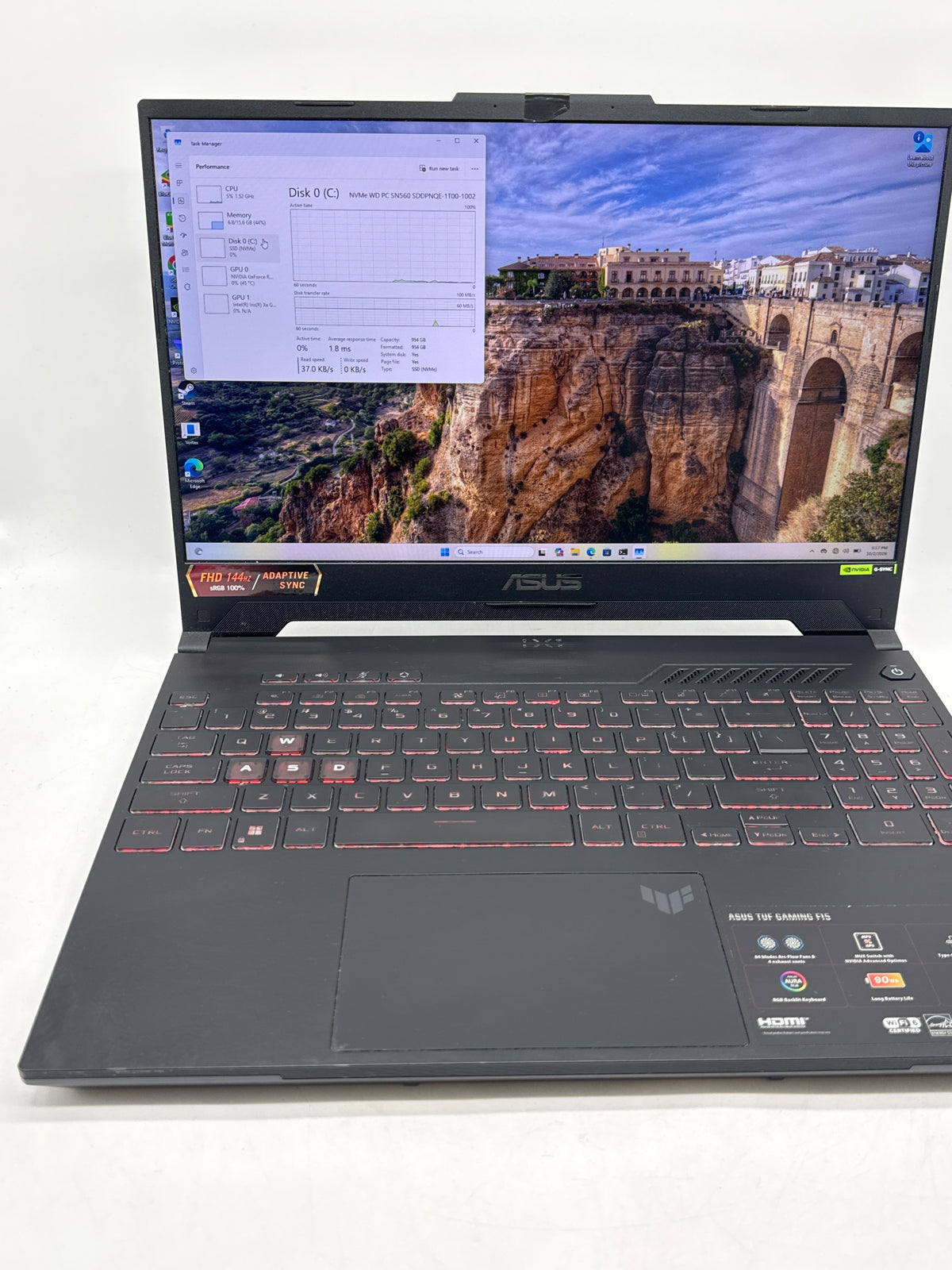 Asus TUF Gaming F15 FX507ZI4 i7-12700H 16GB 1TB SSD RTX 4070 - Used