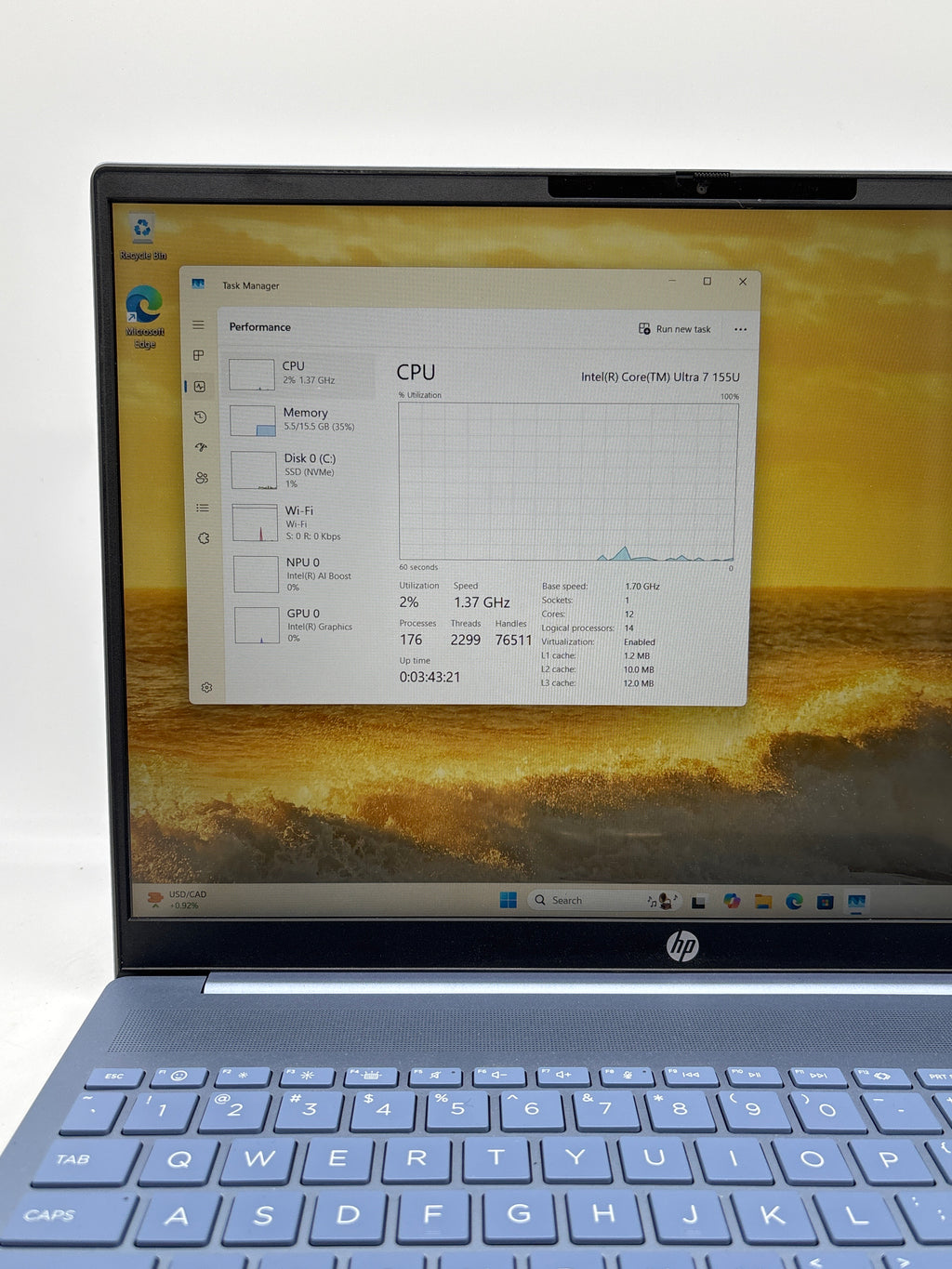 HP Pavilion 16-0000nr Ultra 7 155U 16GB RAM 1TB SSD Blue - Used