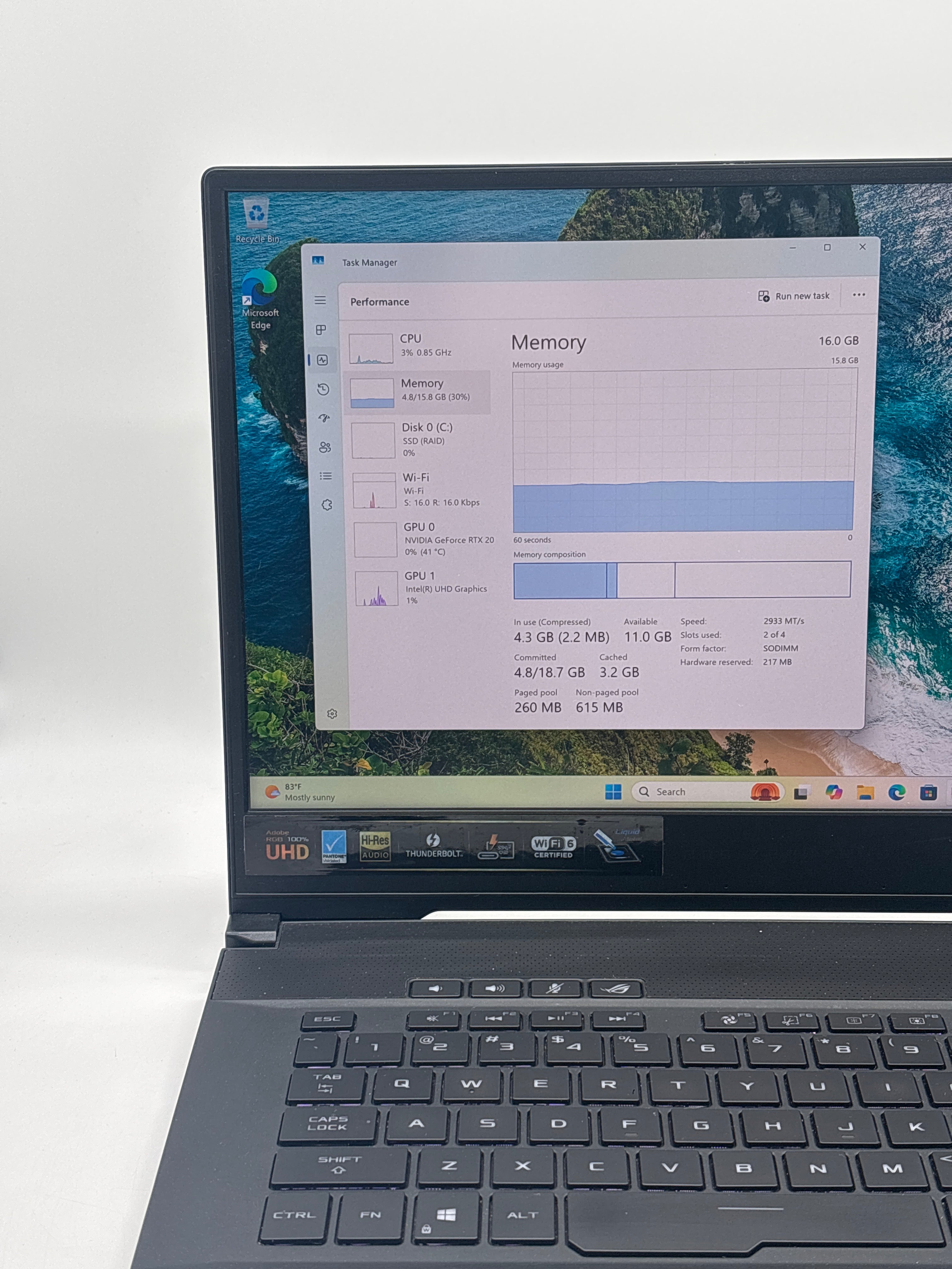 Asus GU502L i7-10750H 16GB RAM 1TB SSD RTX 2060