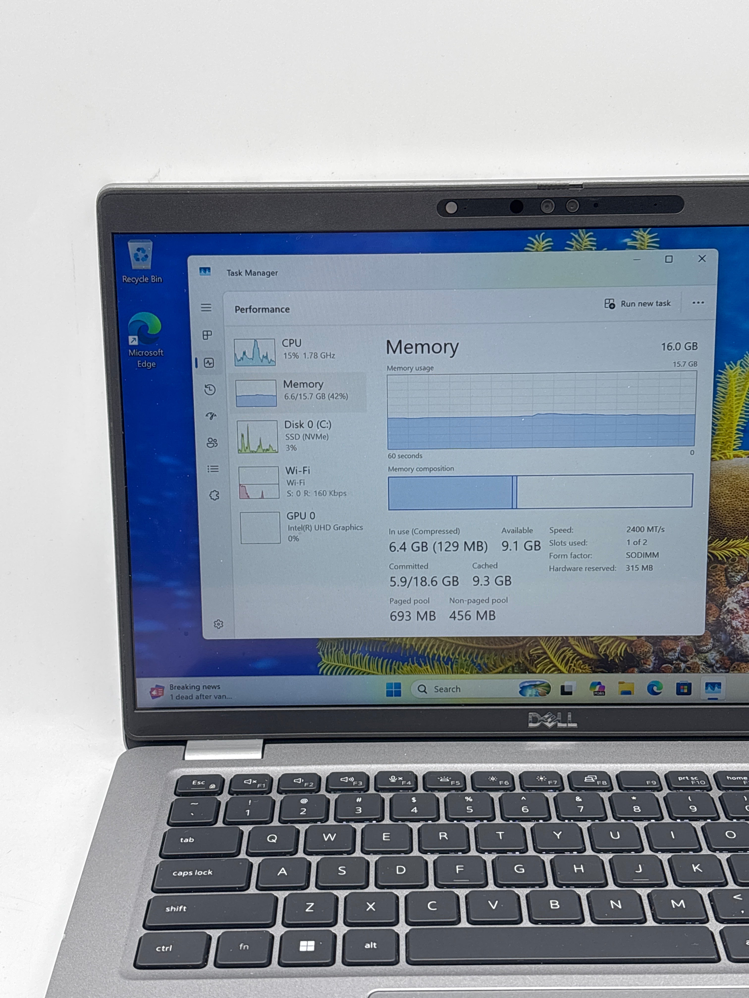 Dell Latitude 5430 14" Core i5-1235U 16GB RAM 256GB SSD Gray - Used