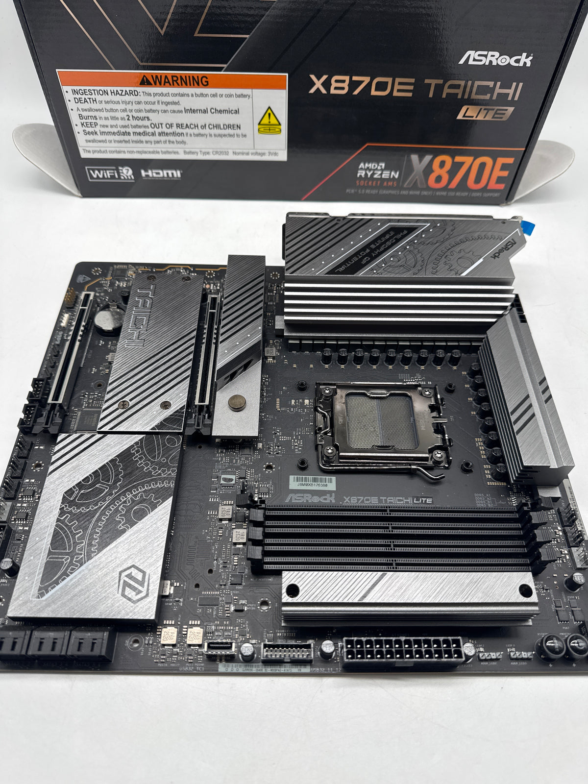 ASRock X870E Taichi Lite AM5 EATX Motherboard DDR5 Wi-Fi 7 - Used