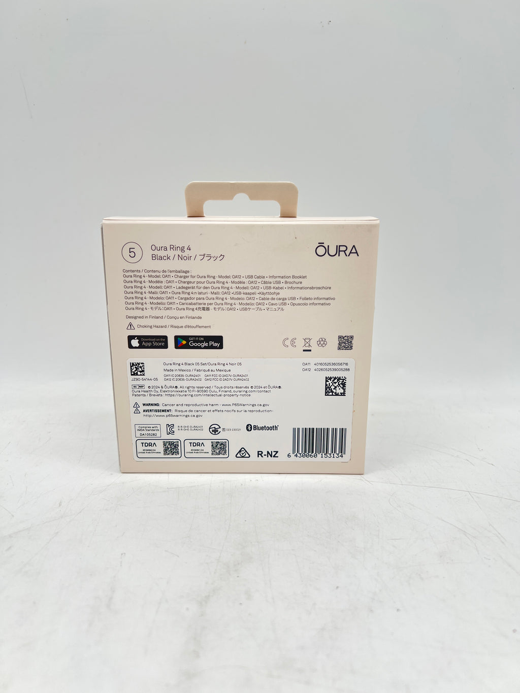 Oura Ring Gen 4 Black Size 5 - Used With Box