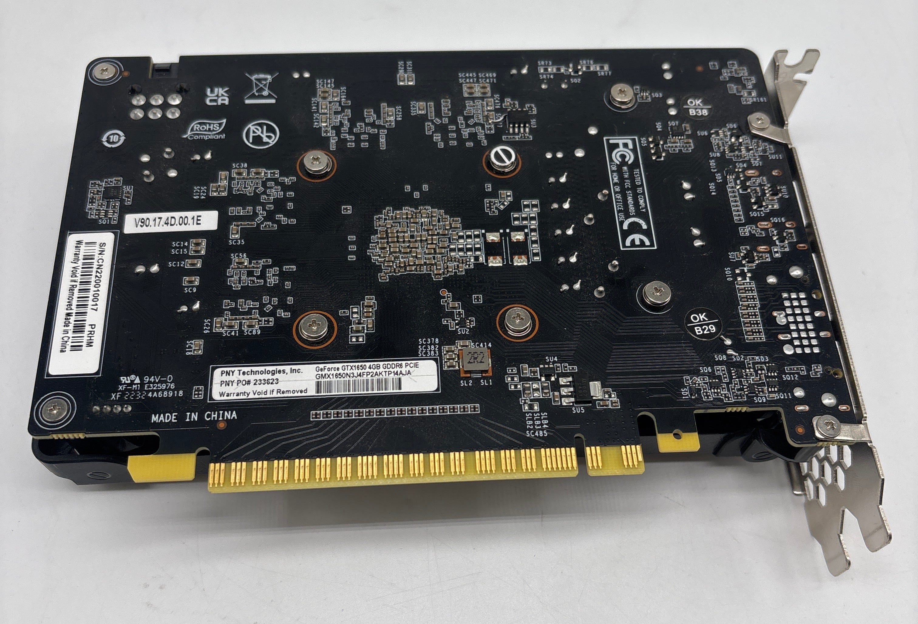 PNY NVIDIA GeForce GTX 1650 4GB Graphics Card - For Parts (Untested)